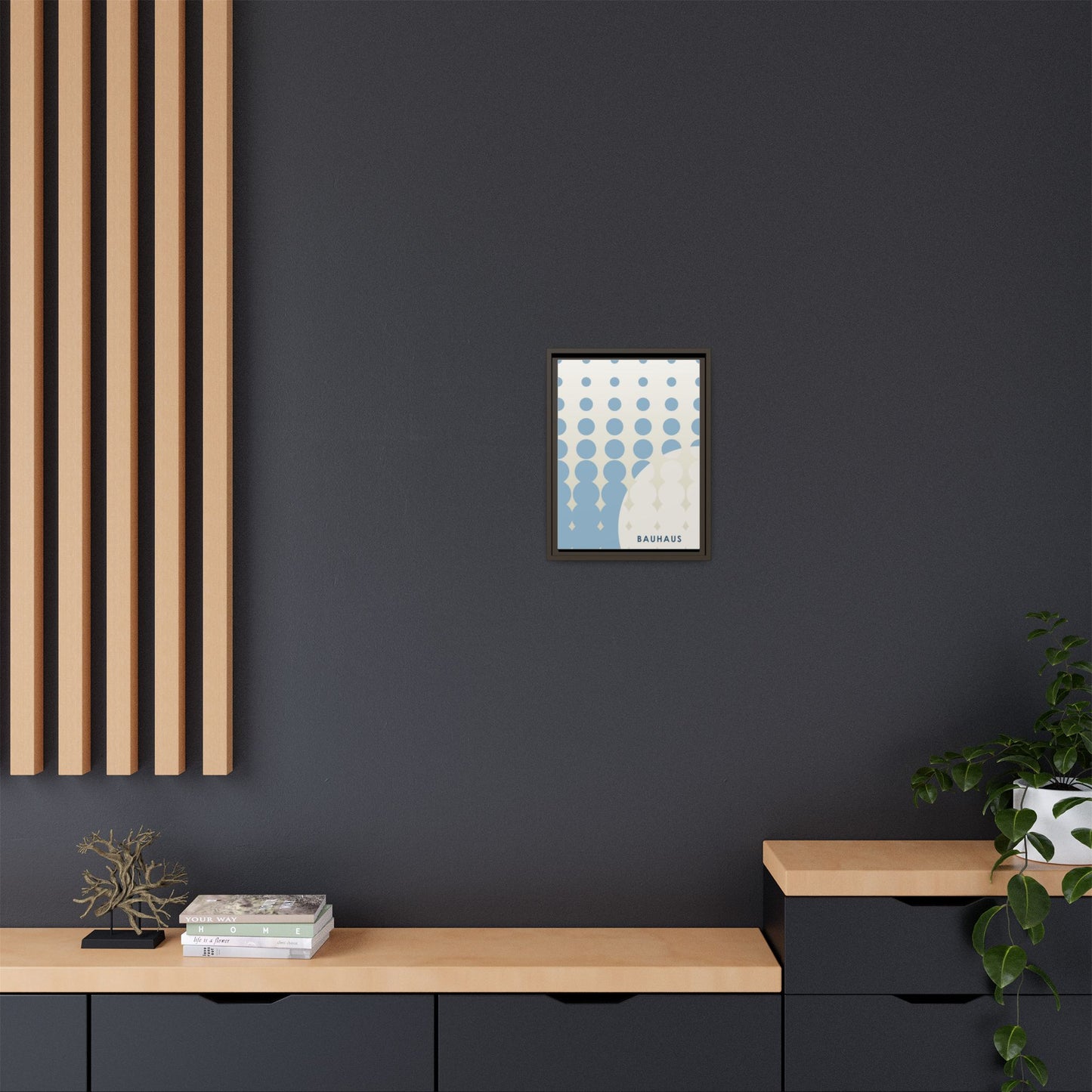 Bauhaus Abstract Framed Matte Canvas Wall Art - Modern Home Decor