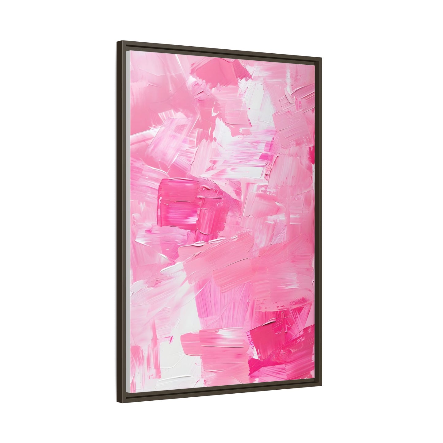 Framed Abstract Art Print, Modern Wall Decor for Home, Office, Pink Canvas, Chic Decor, Birthday Gift, Unique Artwork