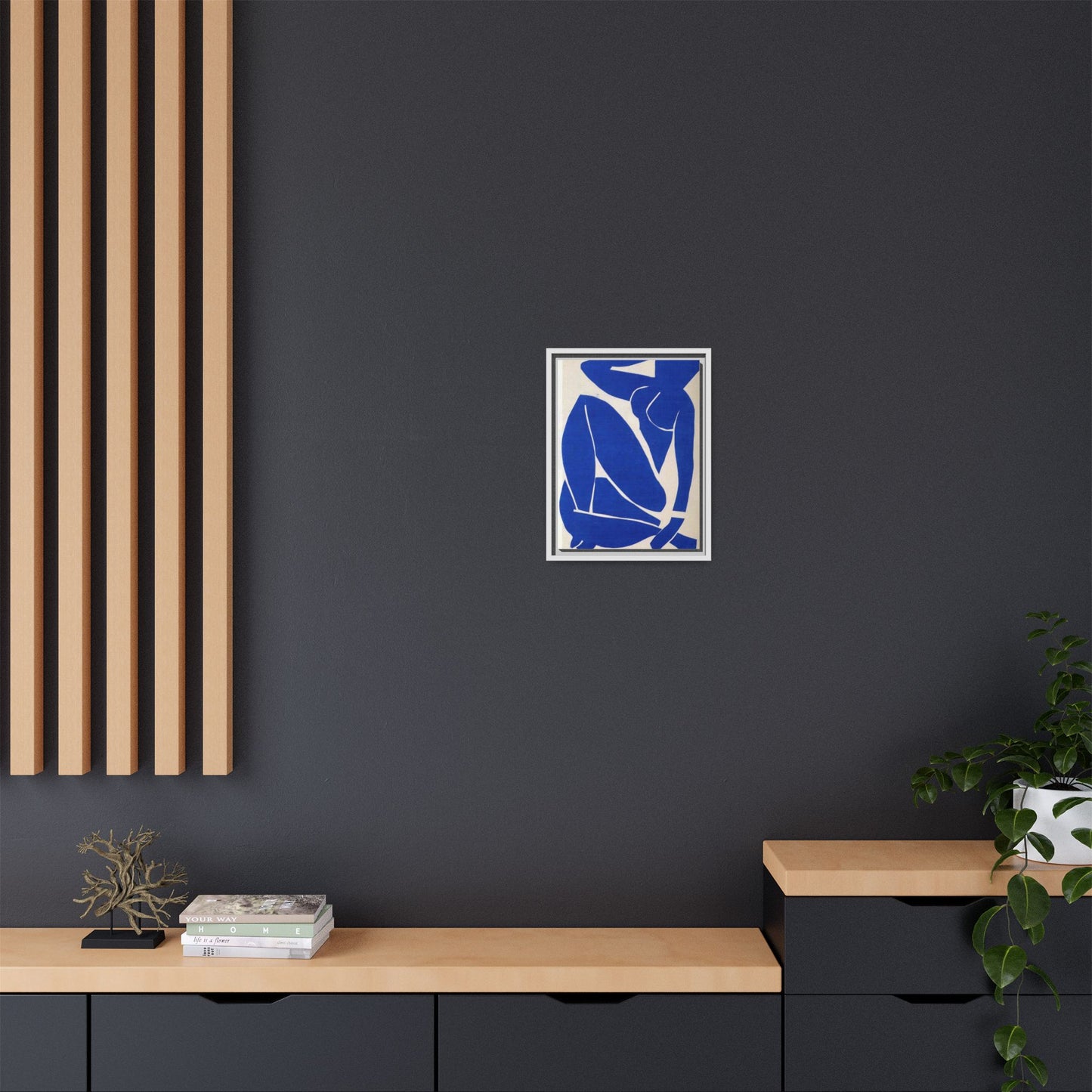 Framed Abstract Art Print, Modern Canvas Decor, Boho Home Wall Art, Unique Gift for Art Lovers, Stylish Living Room Decoration