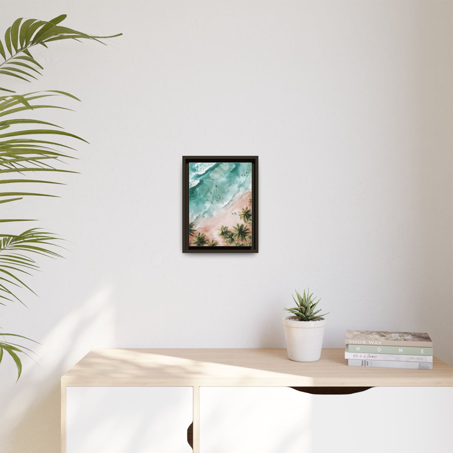 Tropical Wall Art Print, Coastal Decor, Beach Vibes, Framed Art, Summer Aesthetic, Gallery Wall Decoration, Gift for Beach Lovers