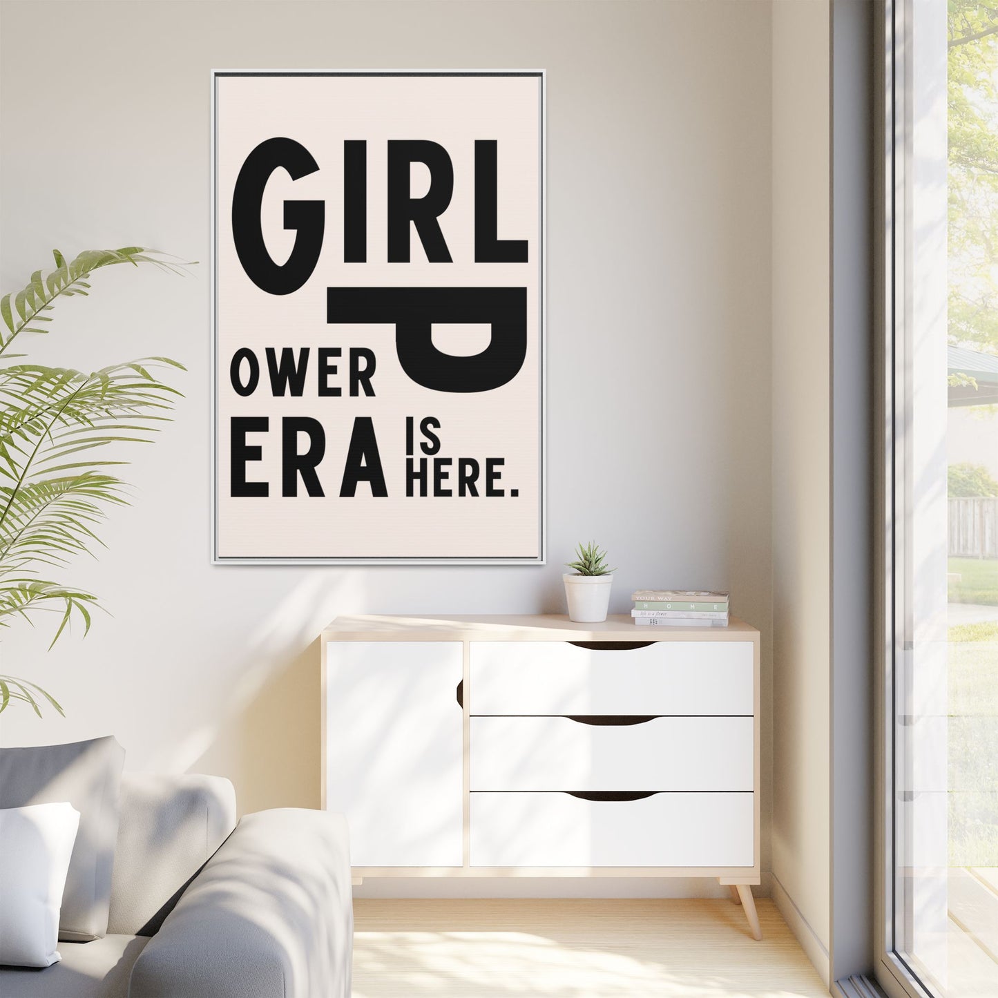 Empowering Girl Power Canvas Wall Art - Multi-Color Framed Print