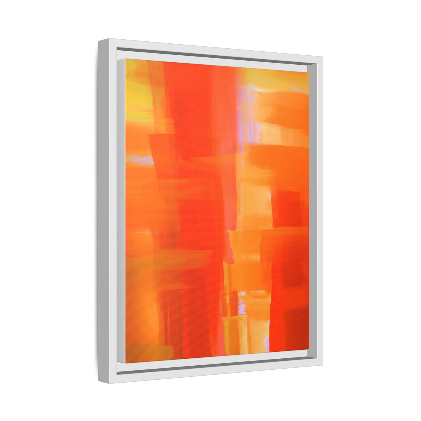 Vibrant Framed Canvas Art - Abstract Multi-Color Decor