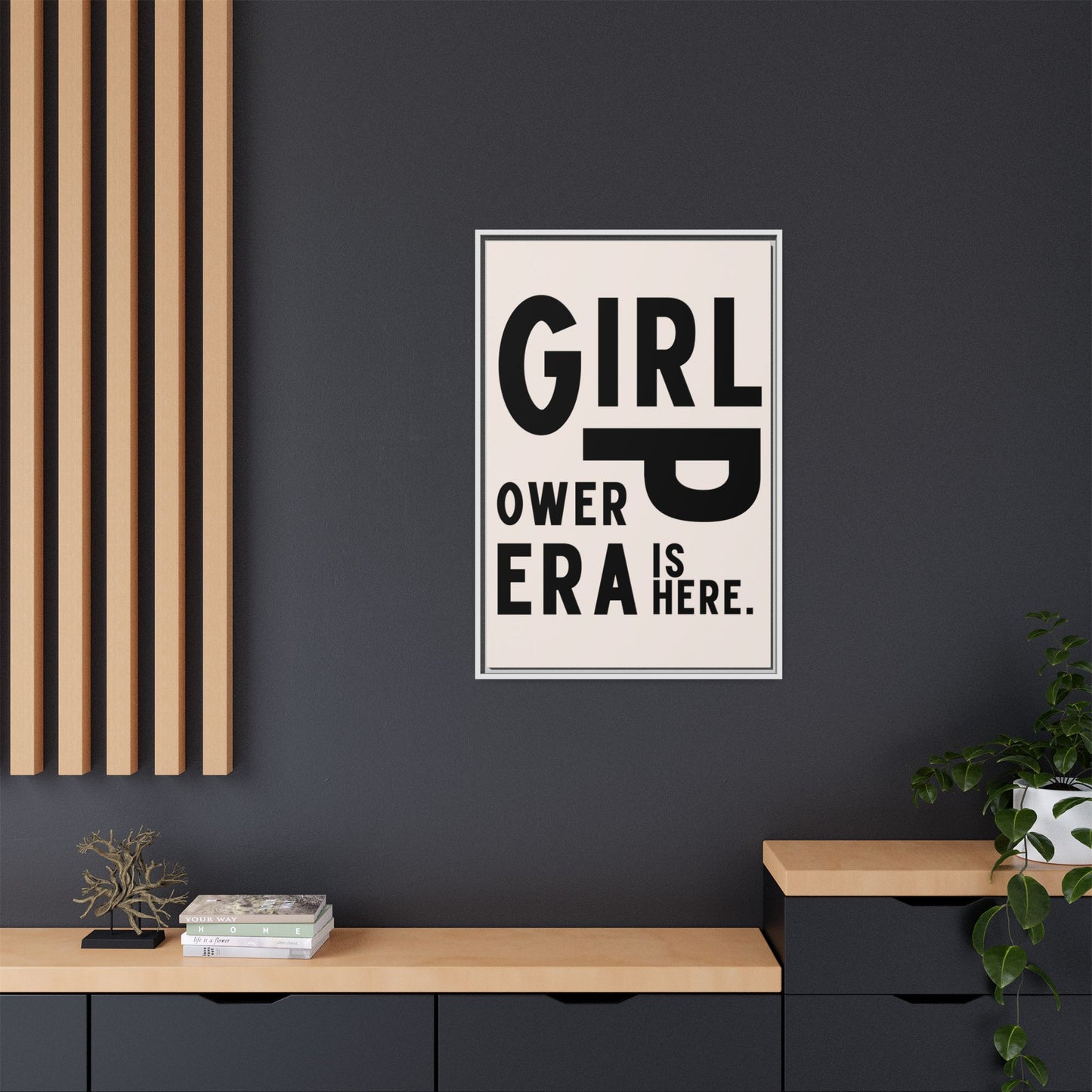 Empowering Girl Power Canvas Wall Art - Multi-Color Framed Print