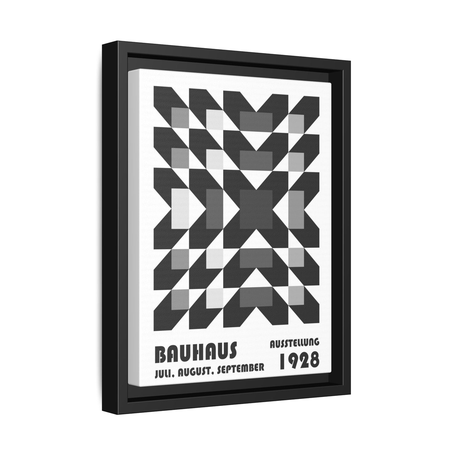 Bauhaus Abstract Framed Canvas Art - Modern Wall Decor for Design Lovers