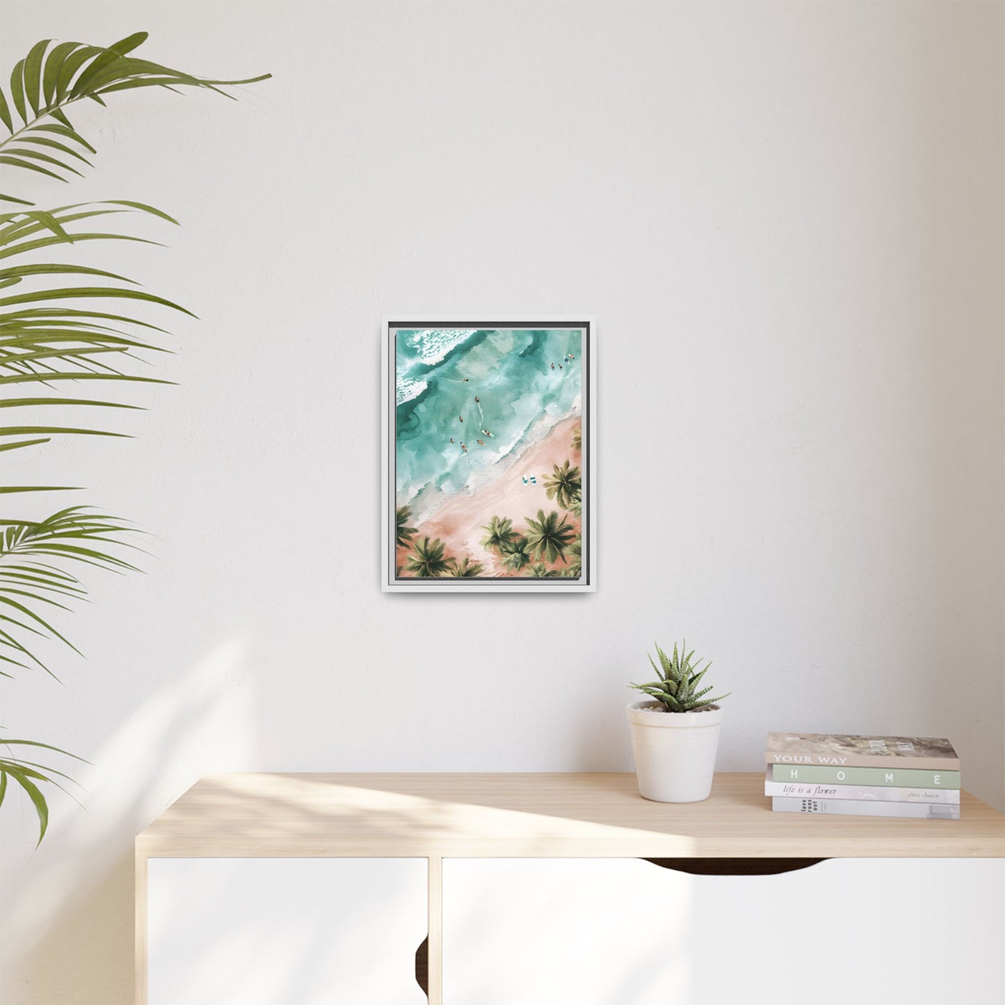 Tropical Wall Art Print, Coastal Decor, Beach Vibes, Framed Art, Summer Aesthetic, Gallery Wall Decoration, Gift for Beach Lovers