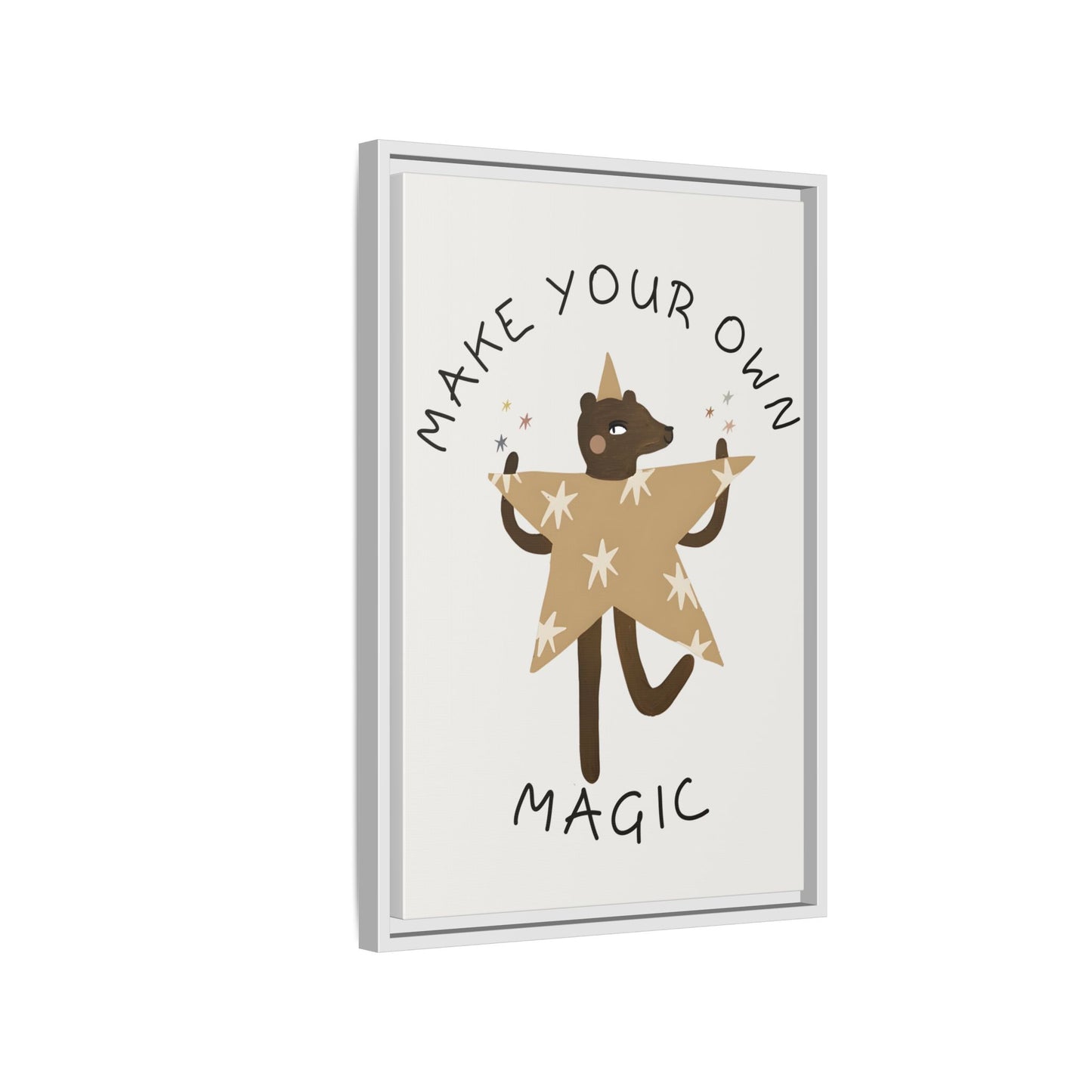 Magic-Inspiring Framed Canvas Art | Home Decor, Wall Art, Inspirational Gift, Bear Decor, Kids Room Artwork