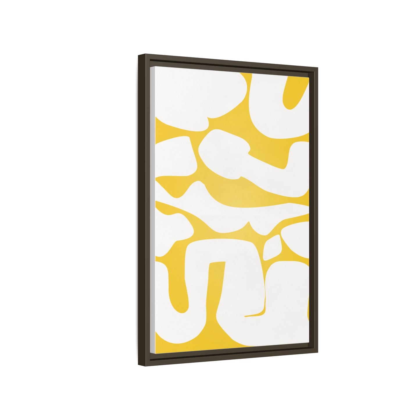 Abstract Yellow Art Print - Framed Matte Canvas Wall Decor