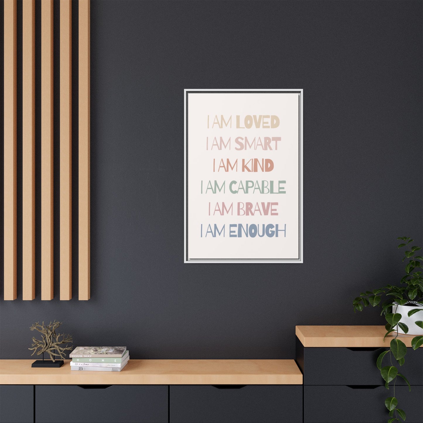 Inspirational Wall Art Print, Positive Affirmation Decor, Mindfulness Gift, Motivational Artwork, Home Office Wall Decor, Uplifting Canvas
