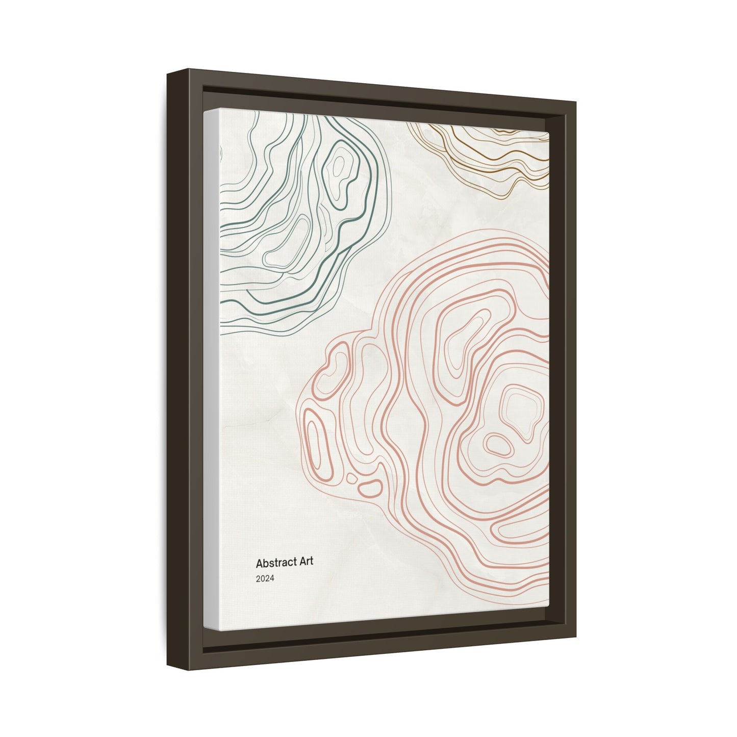 Abstract Multi-Color Framed Canvas Art Print - 2024 Decor