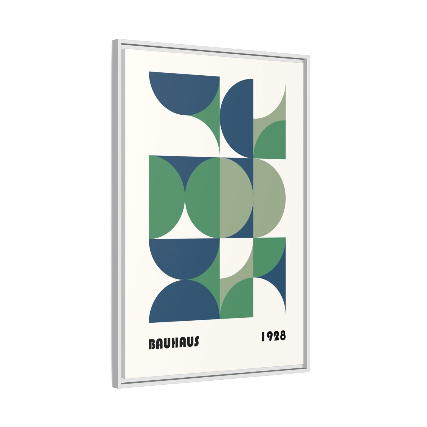 Modern Geometric Wall Art Print - Framed Multi-Color Canvas