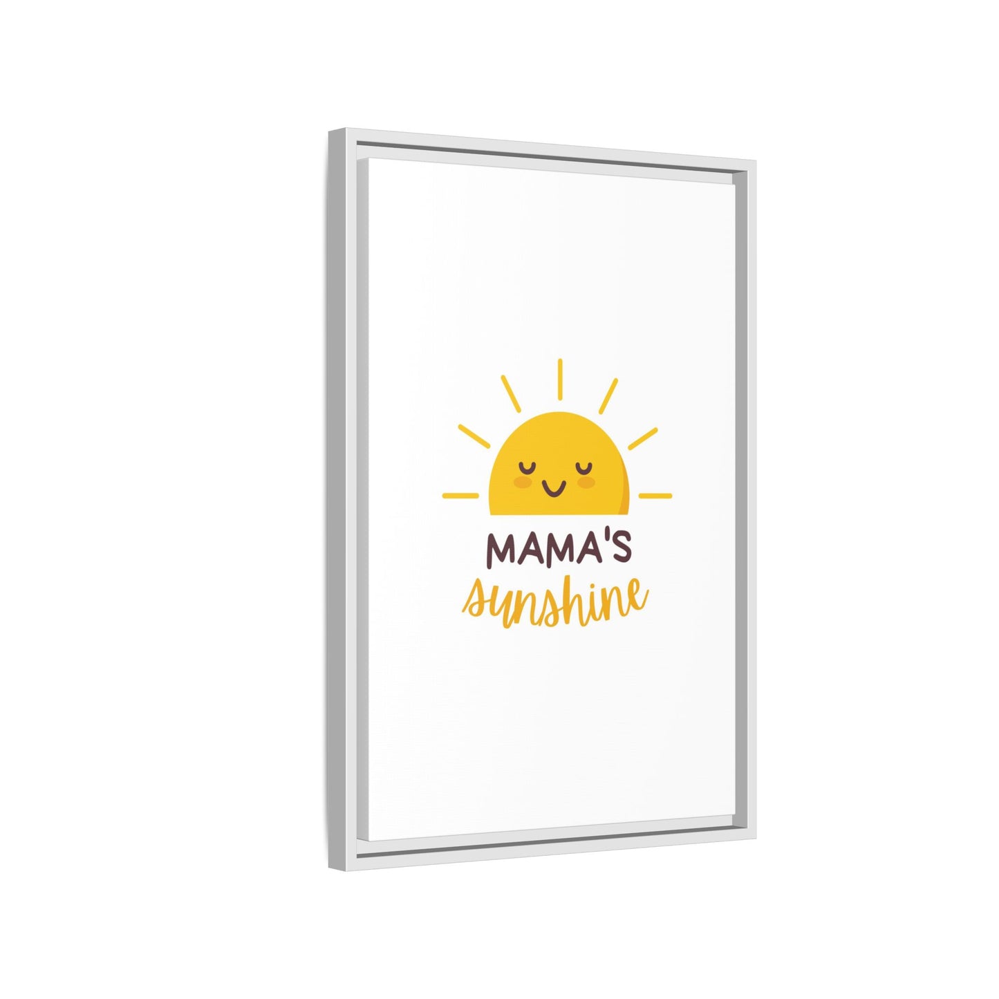 Framed Canvas Art Print, Cheerful Sun Decor for Mother's Day, Kids Room Wall Art, Positive Vibes Poster, Gift for Moms