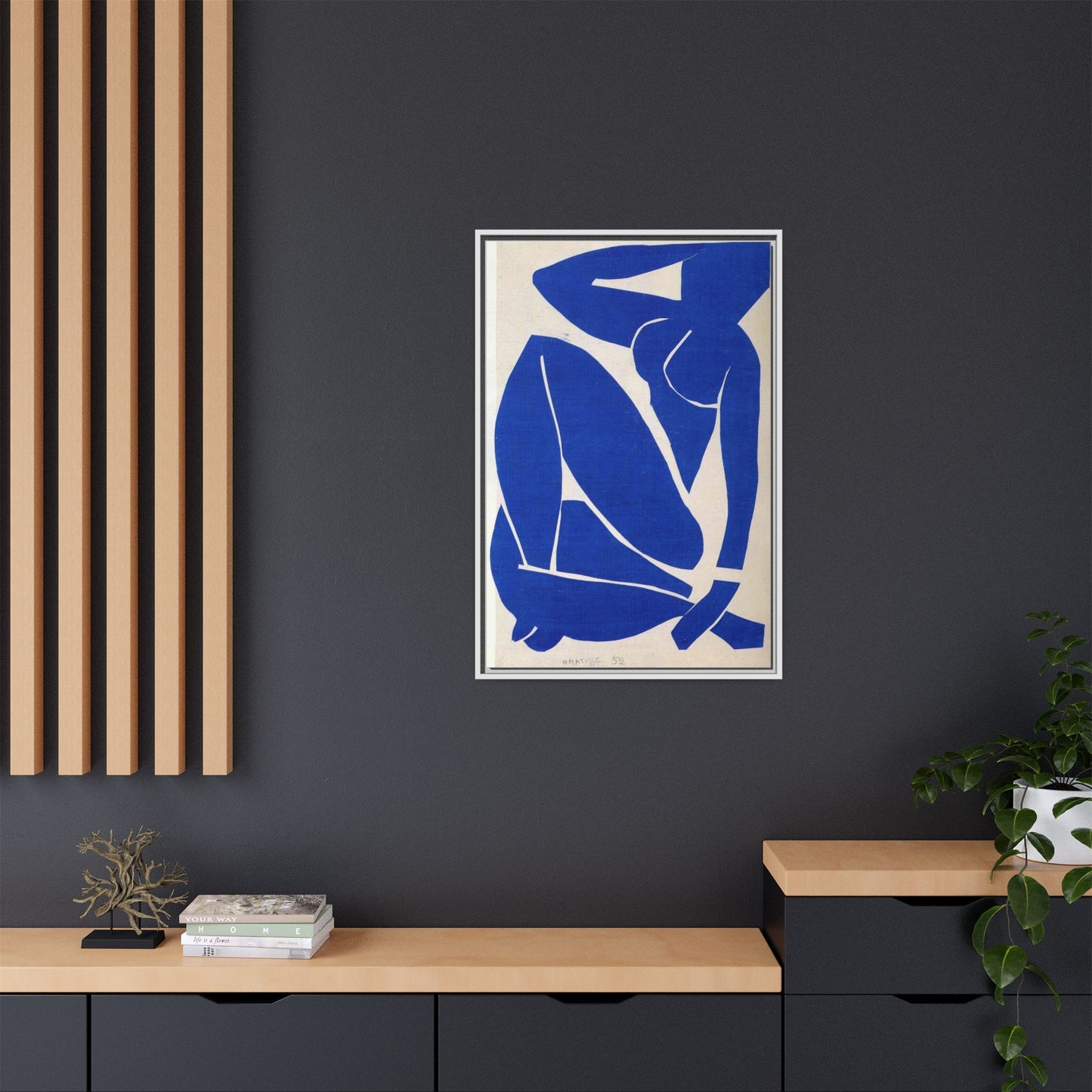 Framed Abstract Art Print, Modern Canvas Decor, Boho Home Wall Art, Unique Gift for Art Lovers, Stylish Living Room Decoration