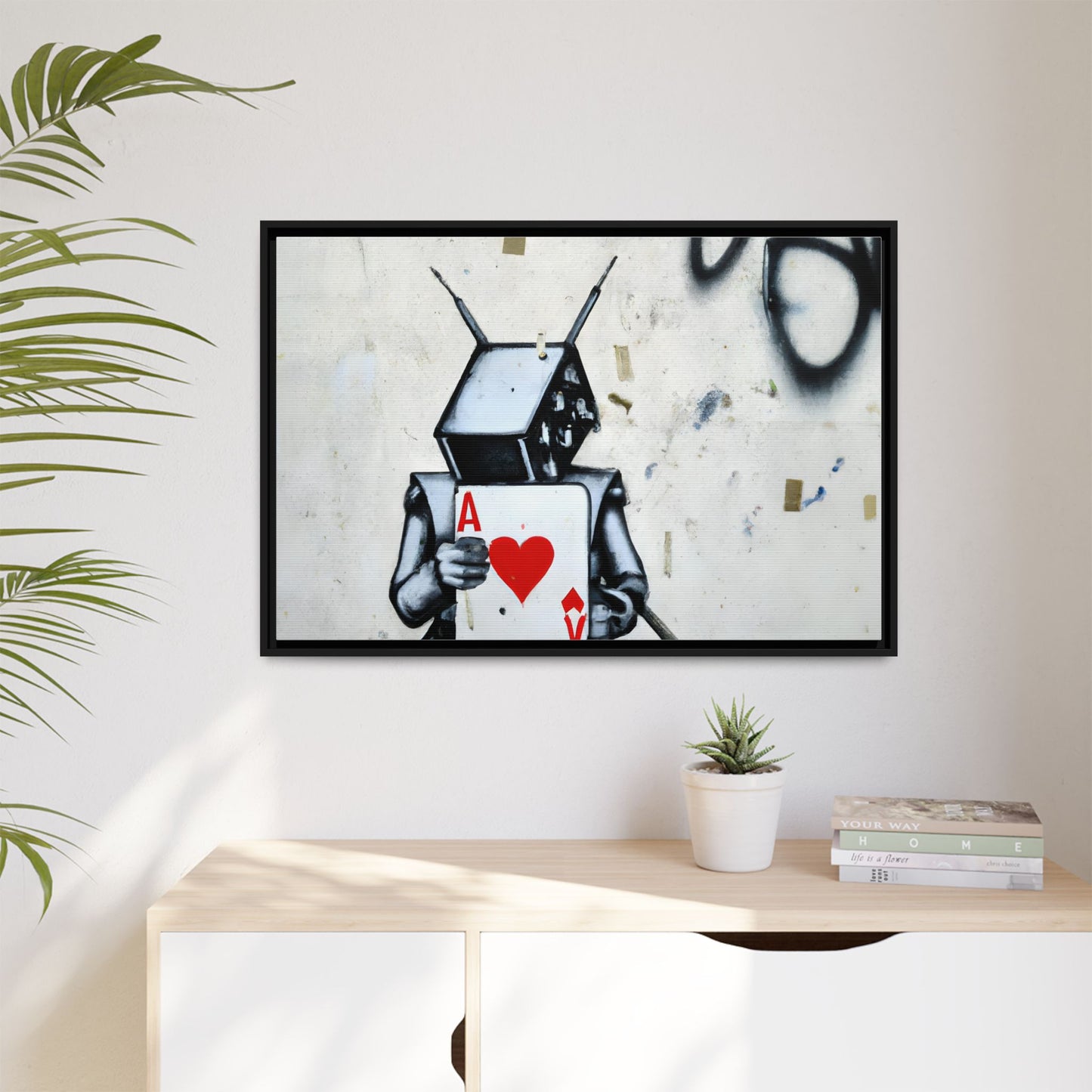 Urban Robot Framed Canvas Art - A♥V Design for Modern Spaces