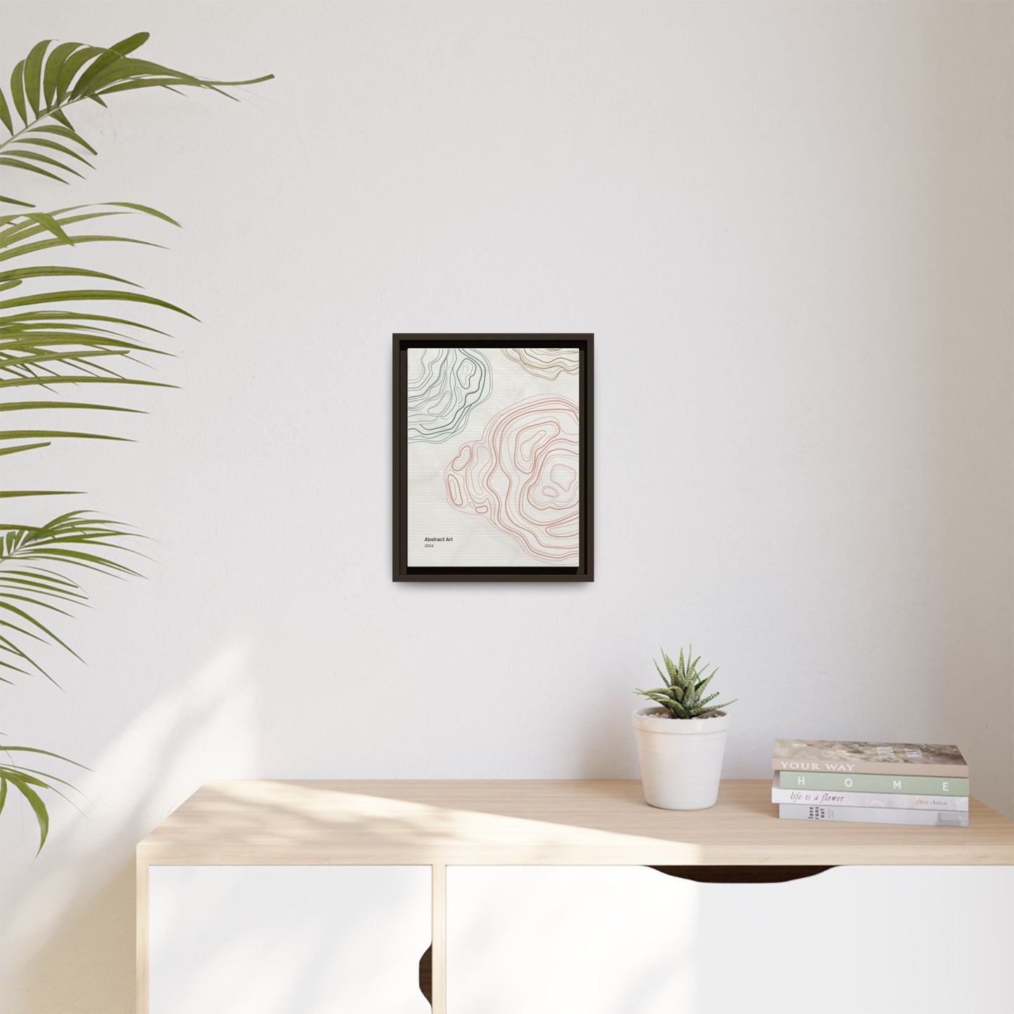 Abstract Multi-Color Framed Canvas Art Print - 2024 Decor
