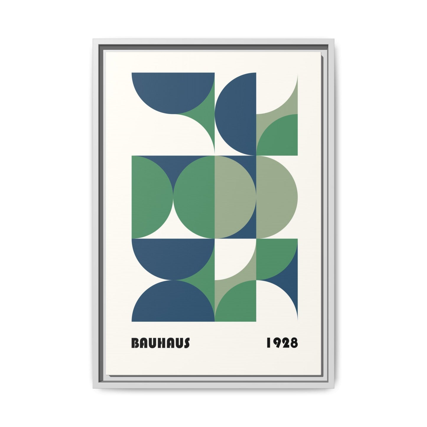 Modern Geometric Wall Art Print - Framed Multi-Color Canvas