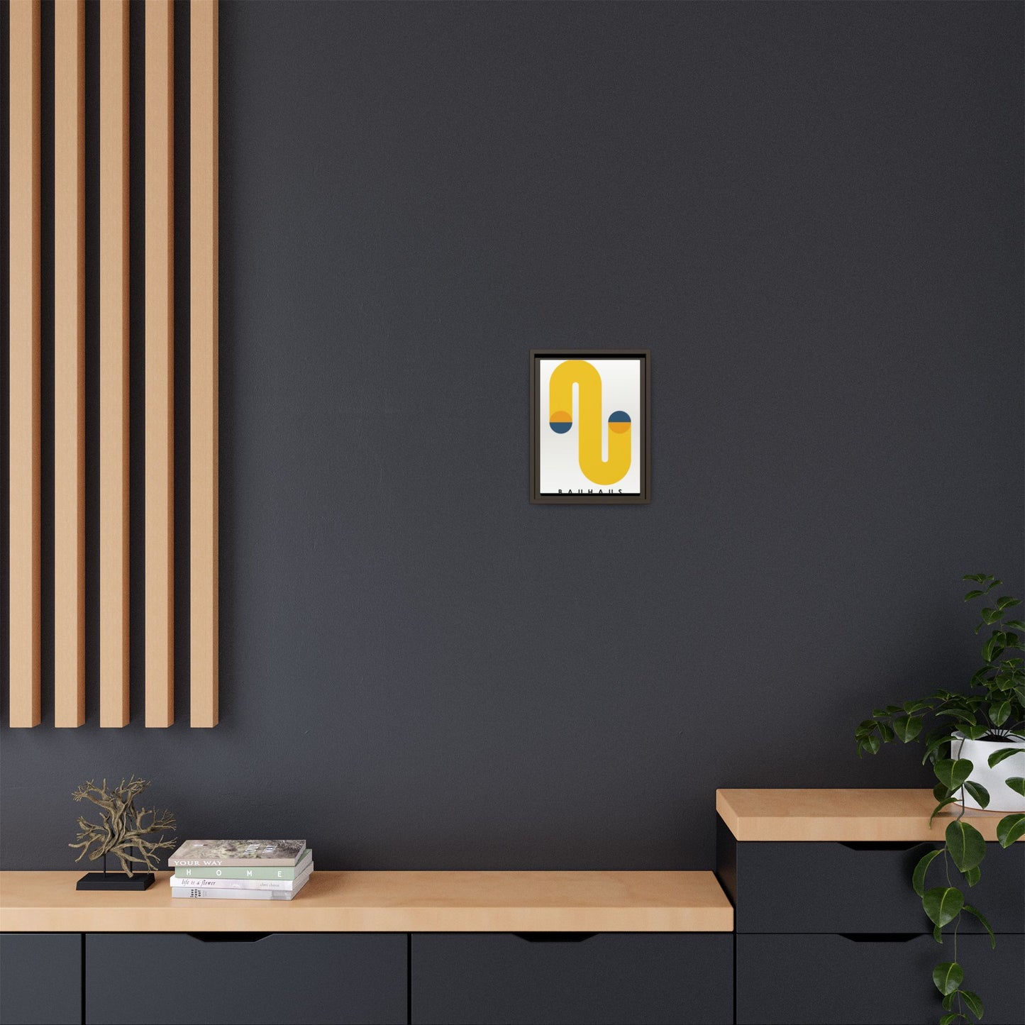 Bauhaus-Inspired Framed Matte Canvas Art - Modern Wall Decor