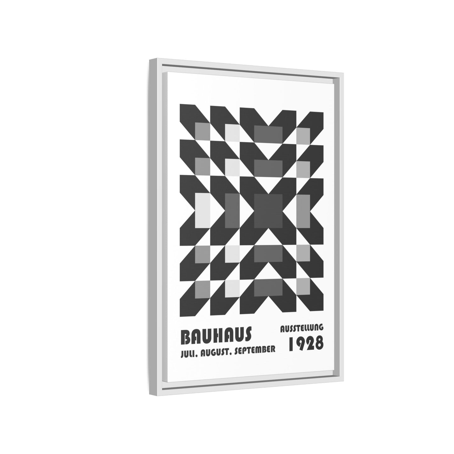Bauhaus Abstract Framed Canvas Art - Modern Wall Decor for Design Lovers