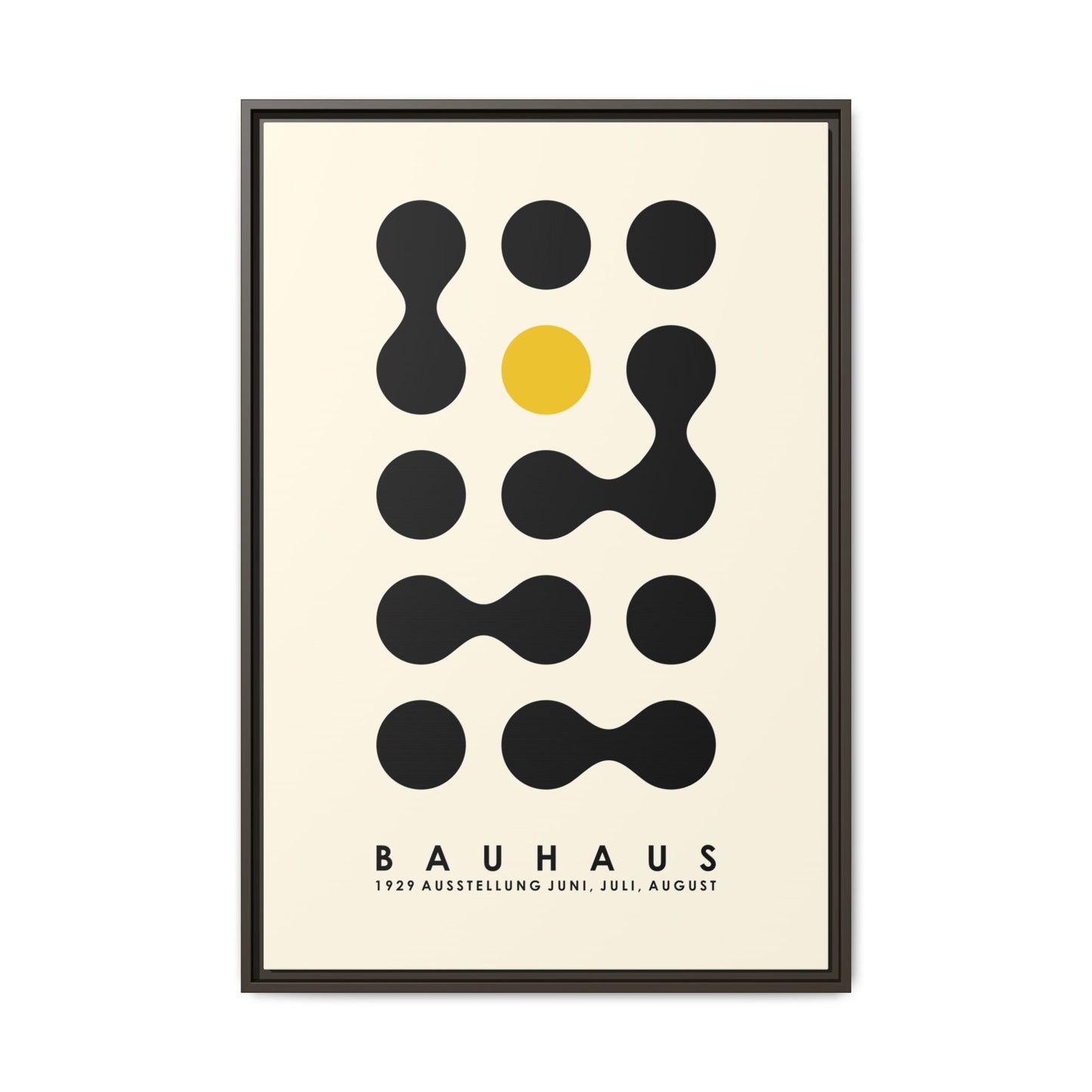 Bauhaus Inspired Framed Canvas Art - Modern Wall Decor