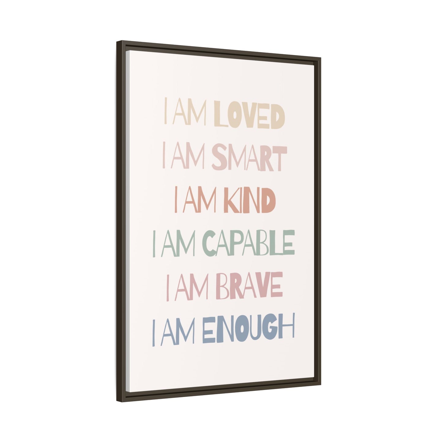 Inspirational Wall Art Print, Positive Affirmation Decor, Mindfulness Gift, Motivational Artwork, Home Office Wall Decor, Uplifting Canvas