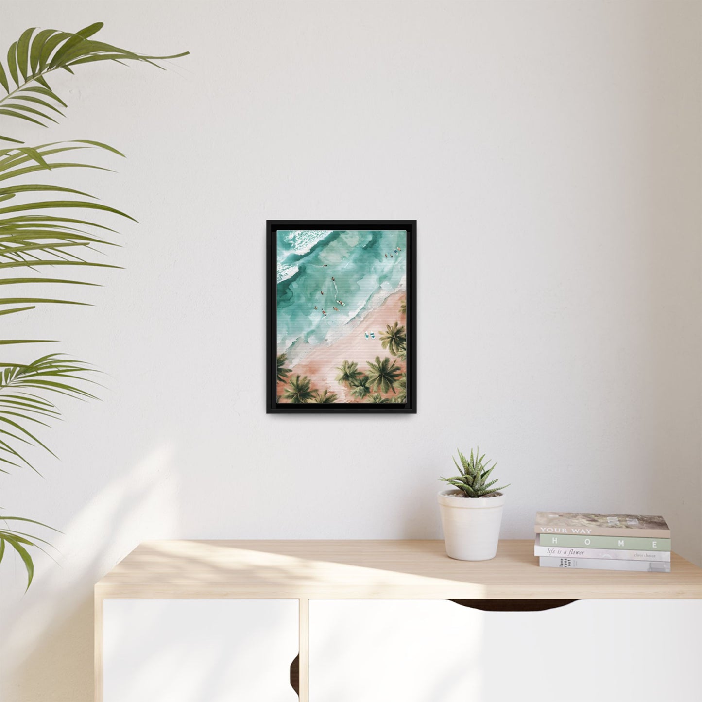 Tropical Wall Art Print, Coastal Decor, Beach Vibes, Framed Art, Summer Aesthetic, Gallery Wall Decoration, Gift for Beach Lovers
