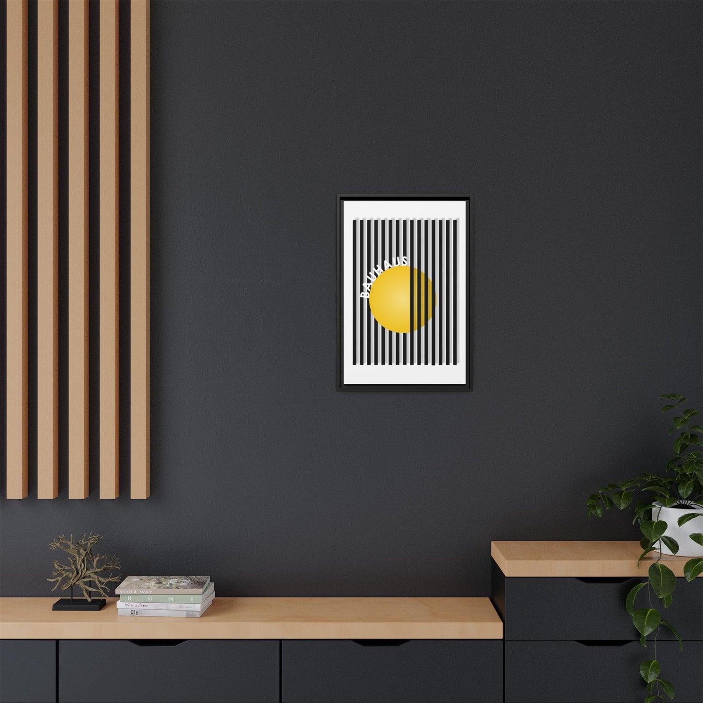 Bauhaus Art Canvas Framed Print - Modern Multi-color Wall Decor