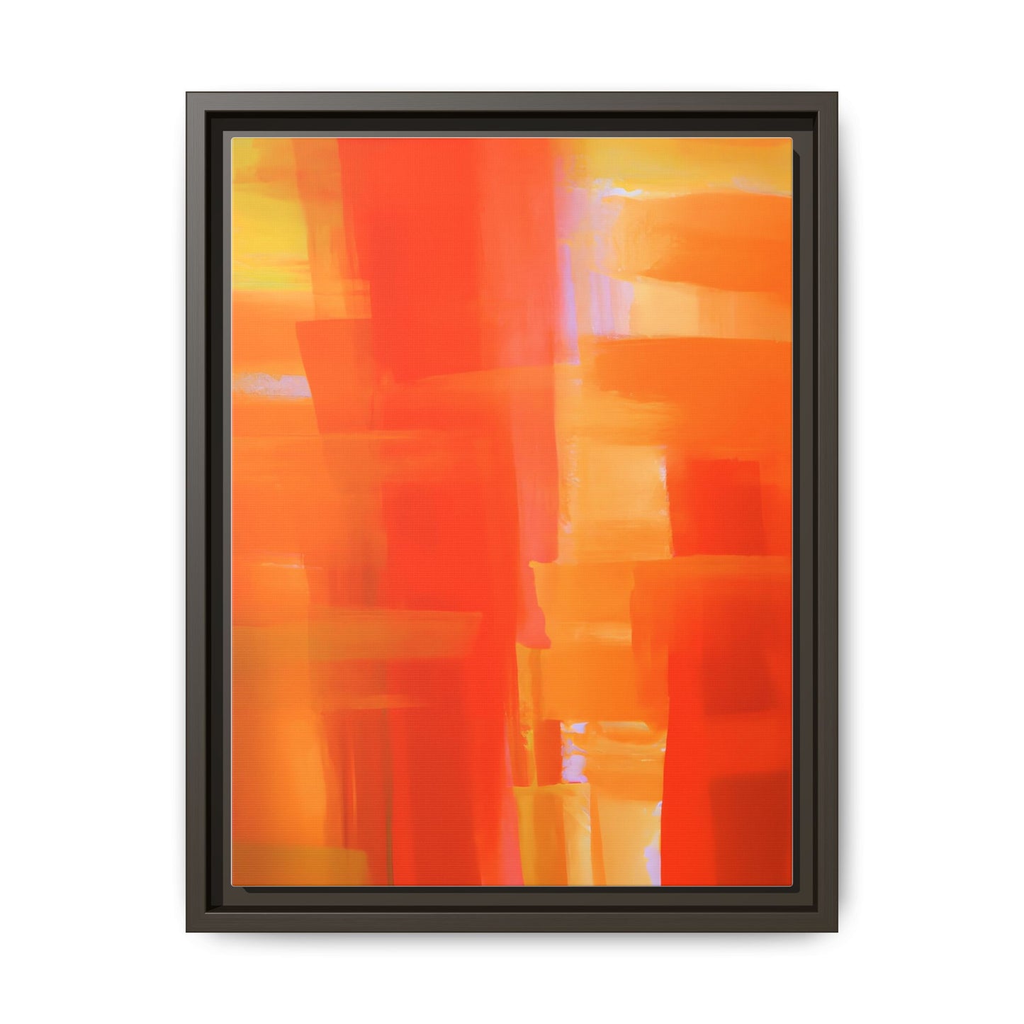 Vibrant Framed Canvas Art - Abstract Multi-Color Decor