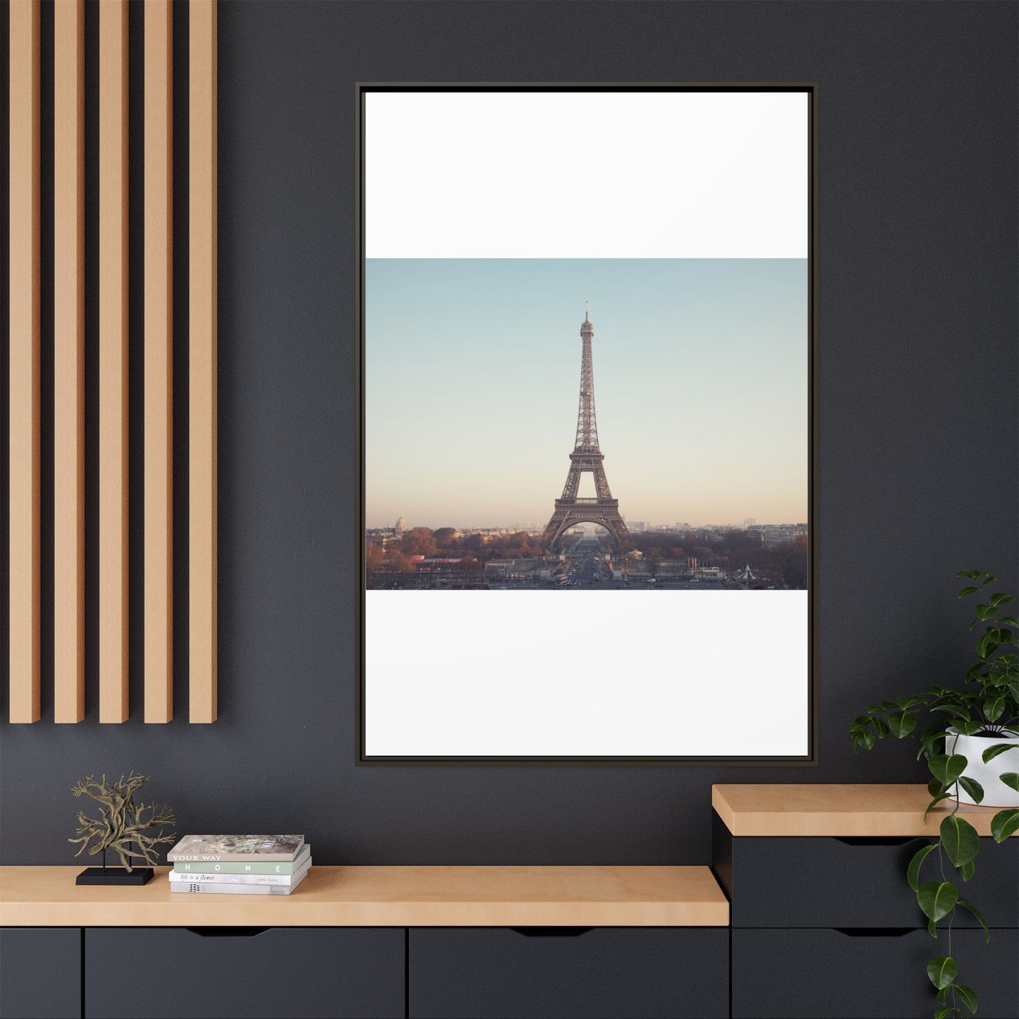 Eiffel Tower Matte Canvas Print - Framed Art for Paris Lovers