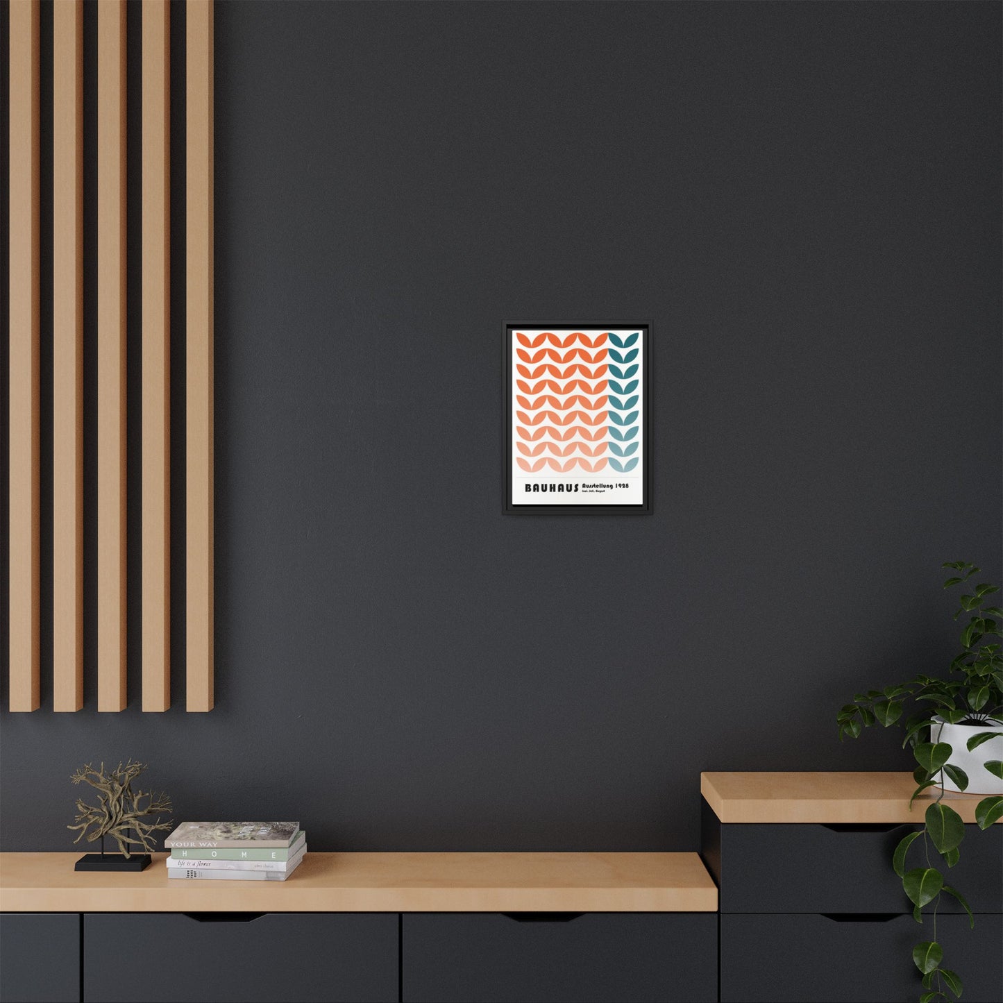 Bauhaus Art Print - Framed Matte Canvas Wall Decor