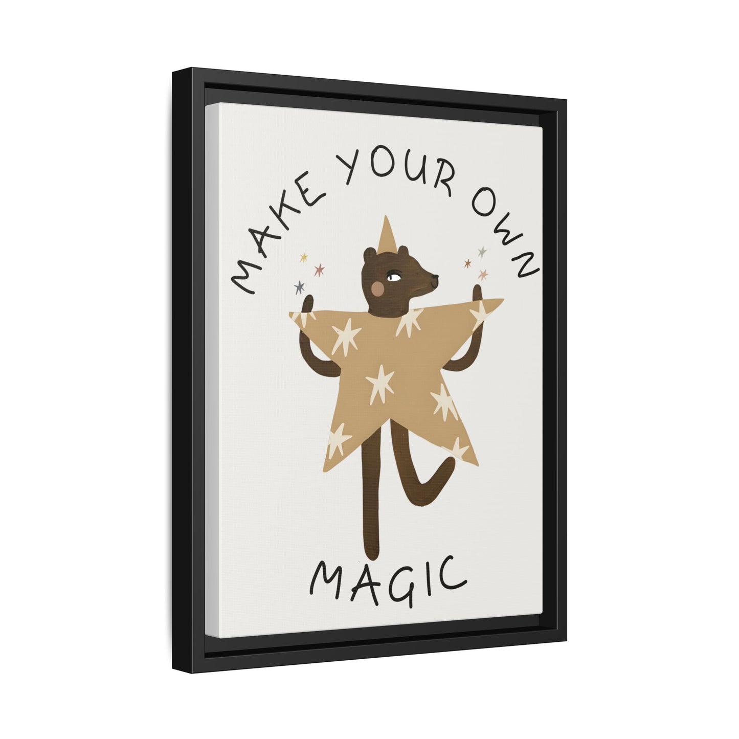 Magic-Inspiring Framed Canvas Art | Home Decor, Wall Art, Inspirational Gift, Bear Decor, Kids Room Artwork