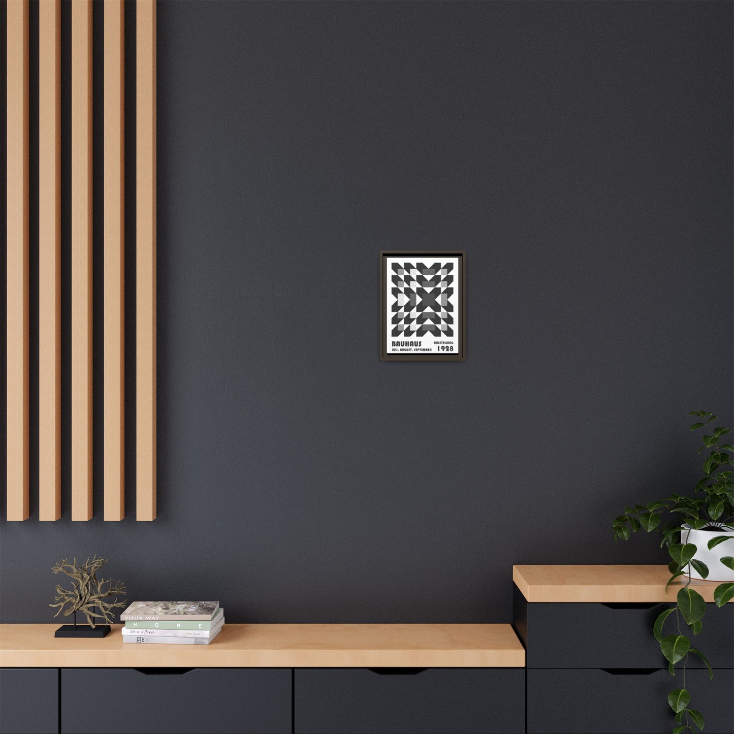 Bauhaus Abstract Framed Canvas Art - Modern Wall Decor for Design Lovers