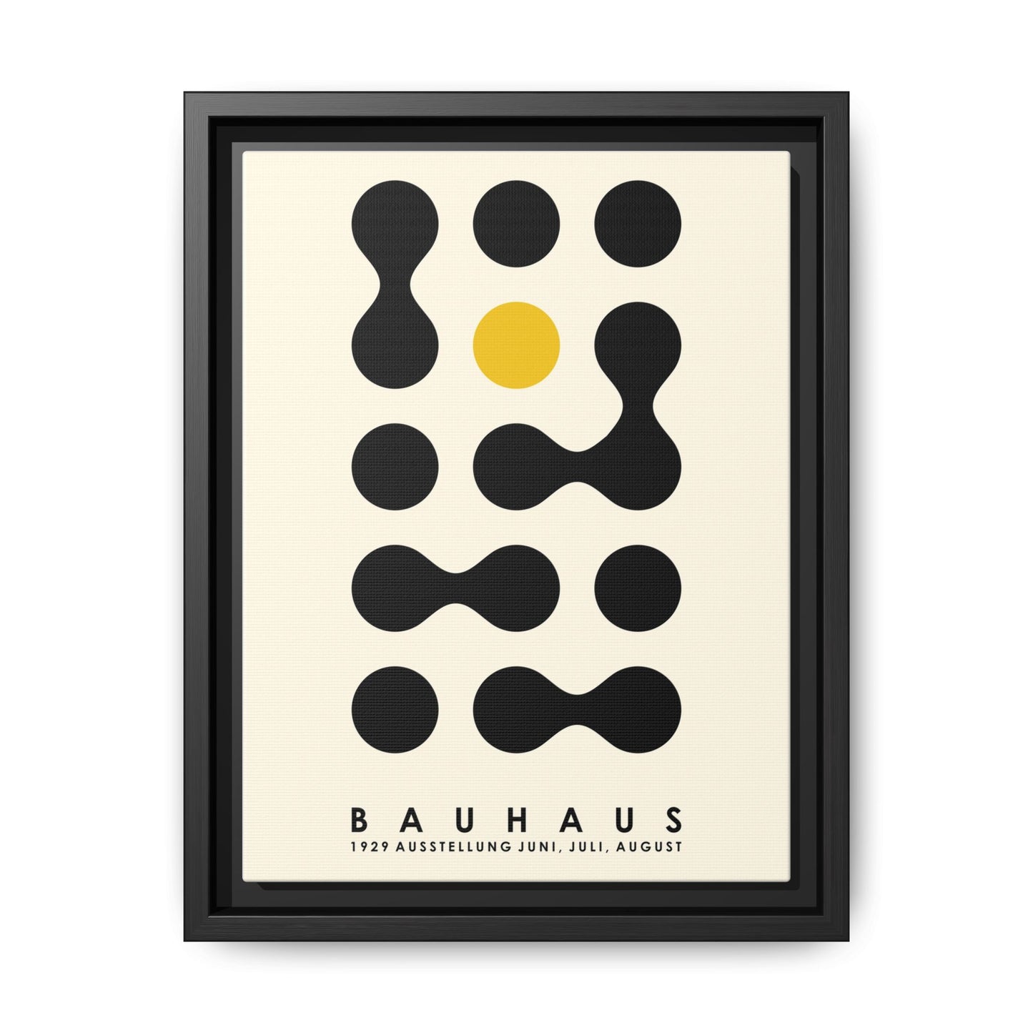 Bauhaus Inspired Framed Canvas Art - Modern Wall Decor
