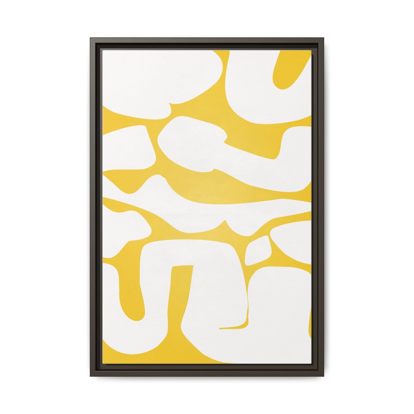 Abstract Yellow Art Print - Framed Matte Canvas Wall Decor