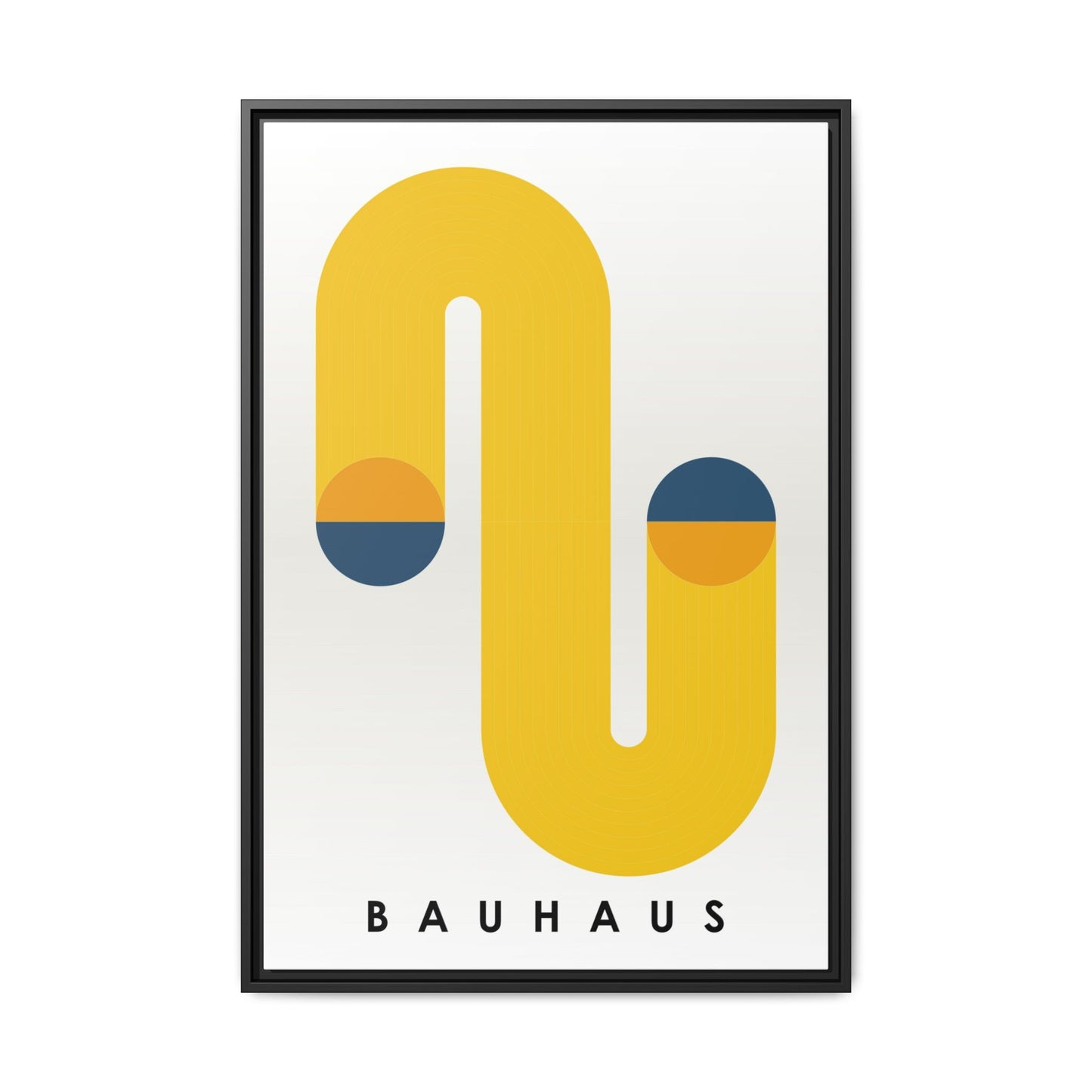 Bauhaus-Inspired Framed Matte Canvas Art - Modern Wall Decor