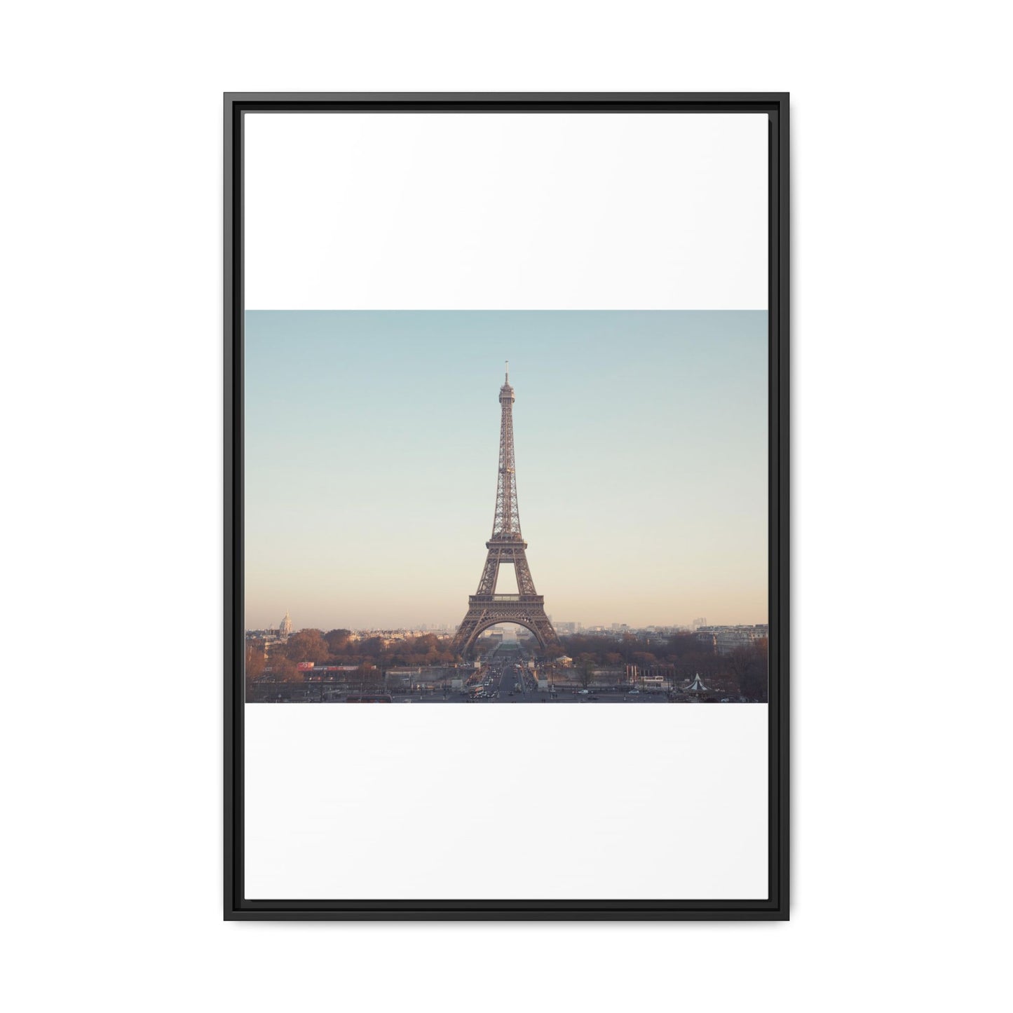 Eiffel Tower Matte Canvas Print - Framed Art for Paris Lovers