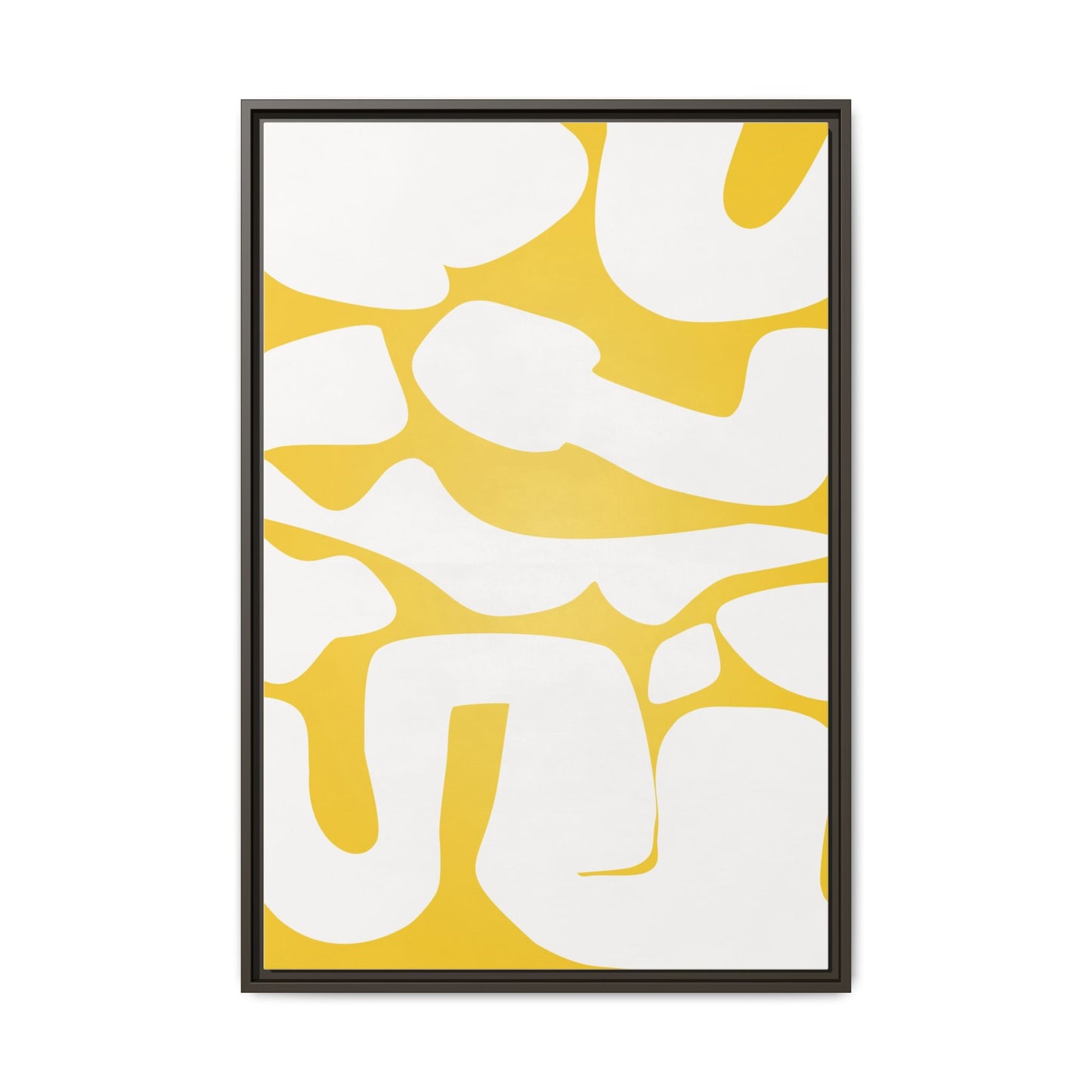 Abstract Yellow Art Print - Framed Matte Canvas Wall Decor