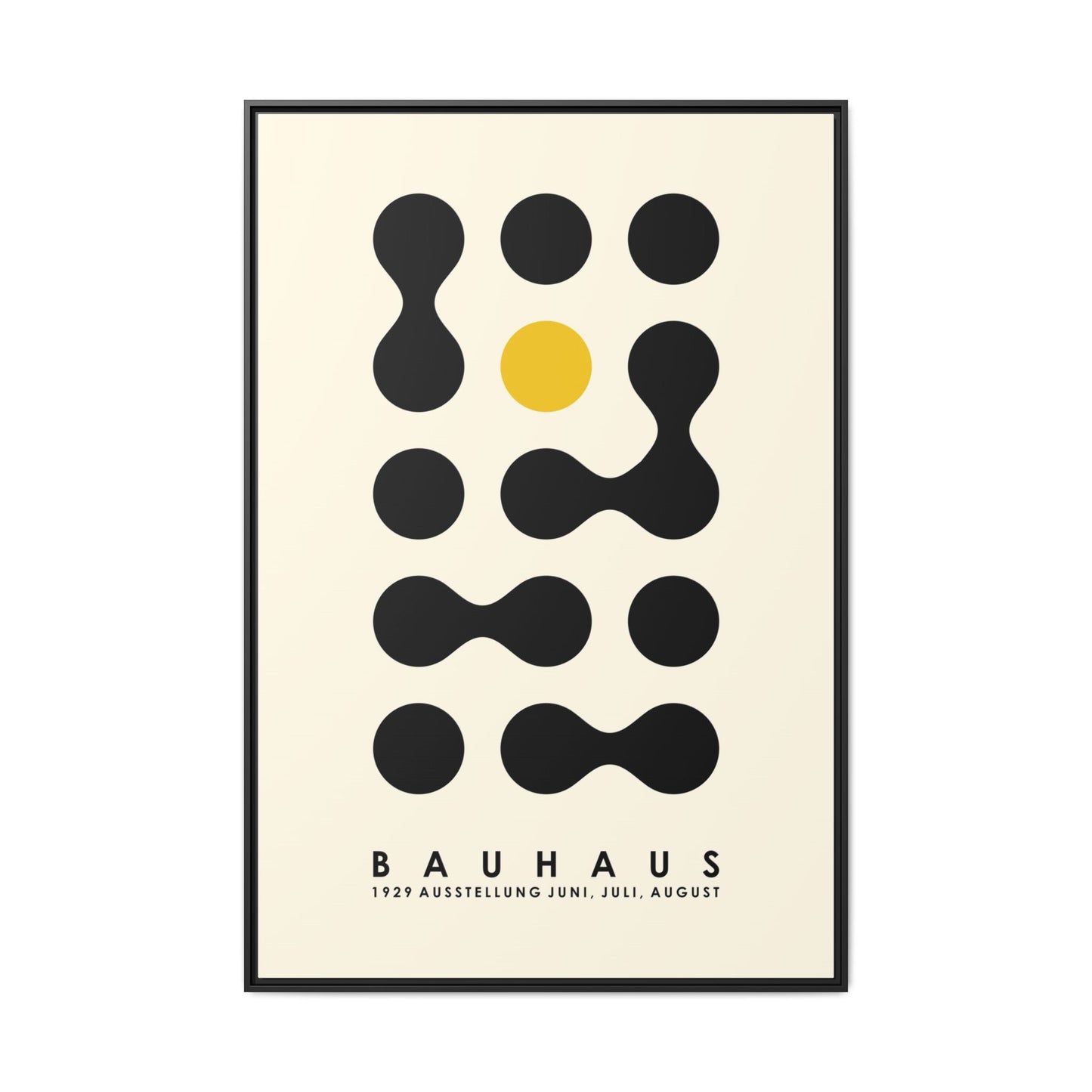 Bauhaus Inspired Framed Canvas Art - Modern Wall Decor