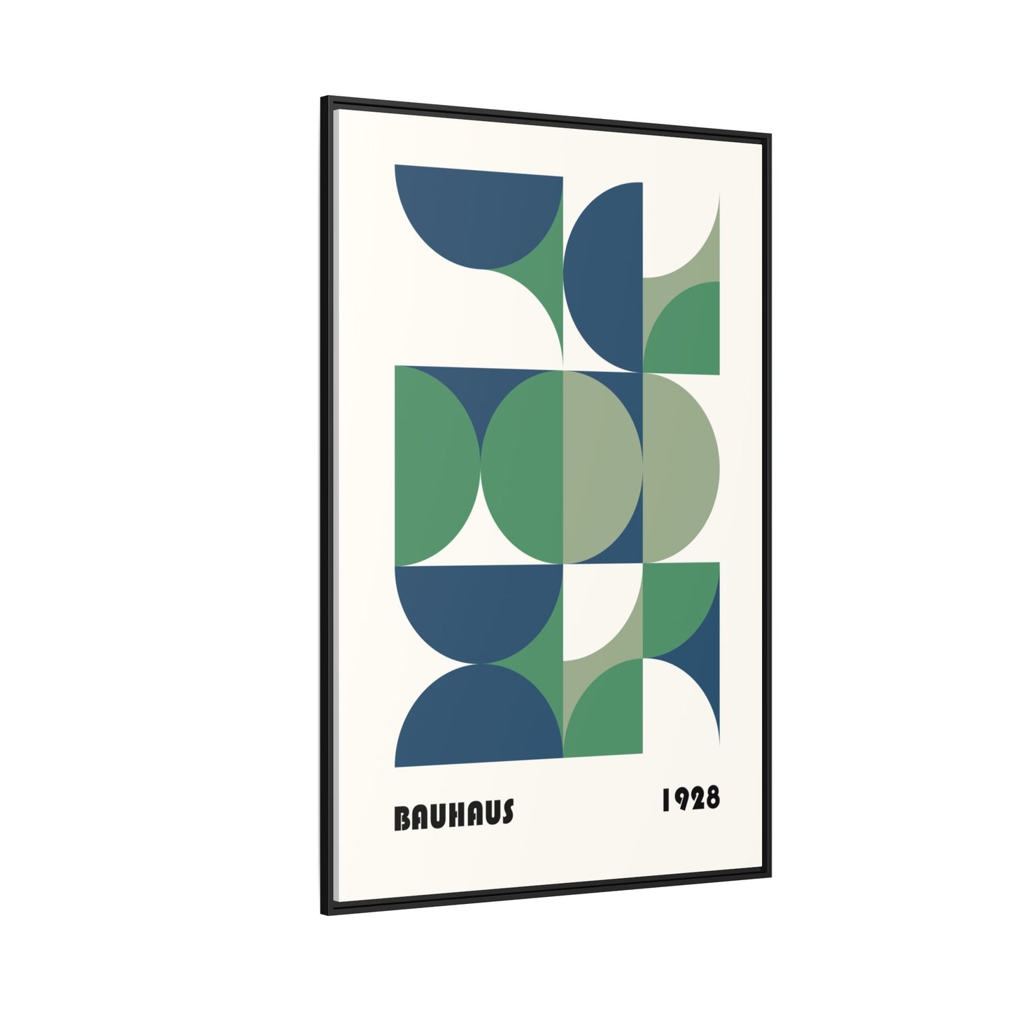 Modern Geometric Wall Art Print - Framed Multi-Color Canvas