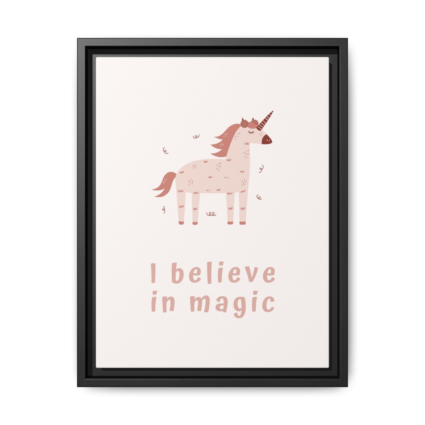 Framed Unicorn Art Print, Magical Home Decor for Kids, Whimsical Nursery Wall Art, Belief in Magic Poster, Gift for Unicorn Lovers