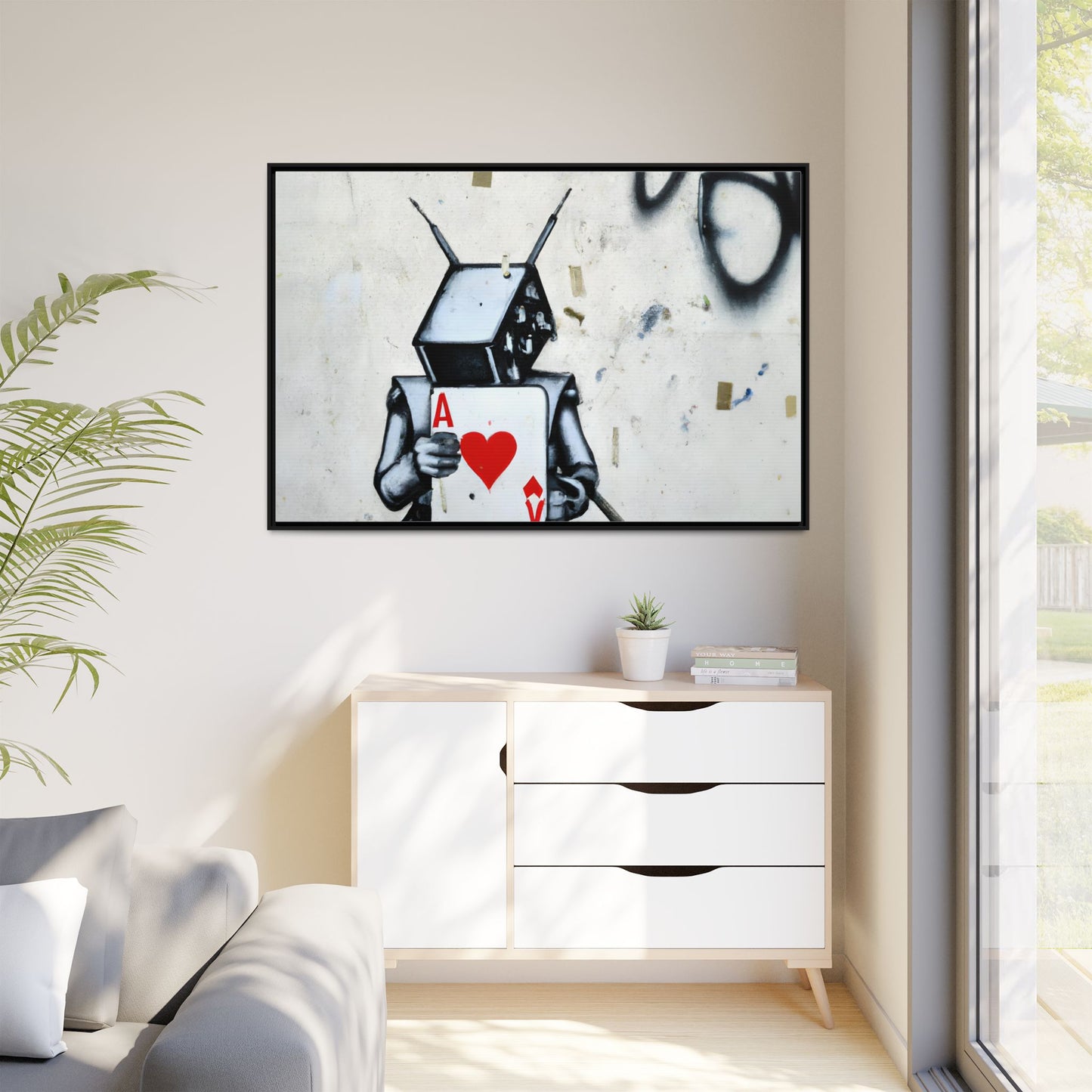 Urban Robot Framed Canvas Art - A♥V Design for Modern Spaces