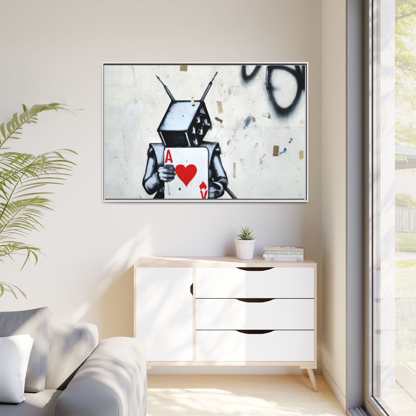 Urban Robot Framed Canvas Art - A♥V Design for Modern Spaces