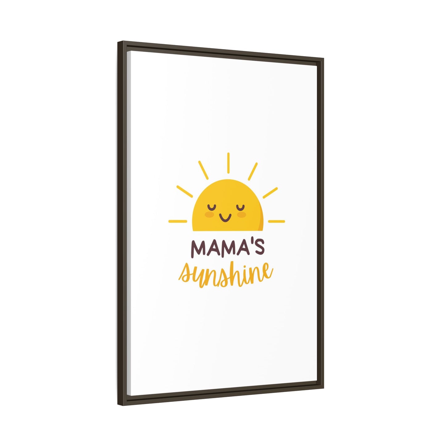 Framed Canvas Art Print, Cheerful Sun Decor for Mother's Day, Kids Room Wall Art, Positive Vibes Poster, Gift for Moms