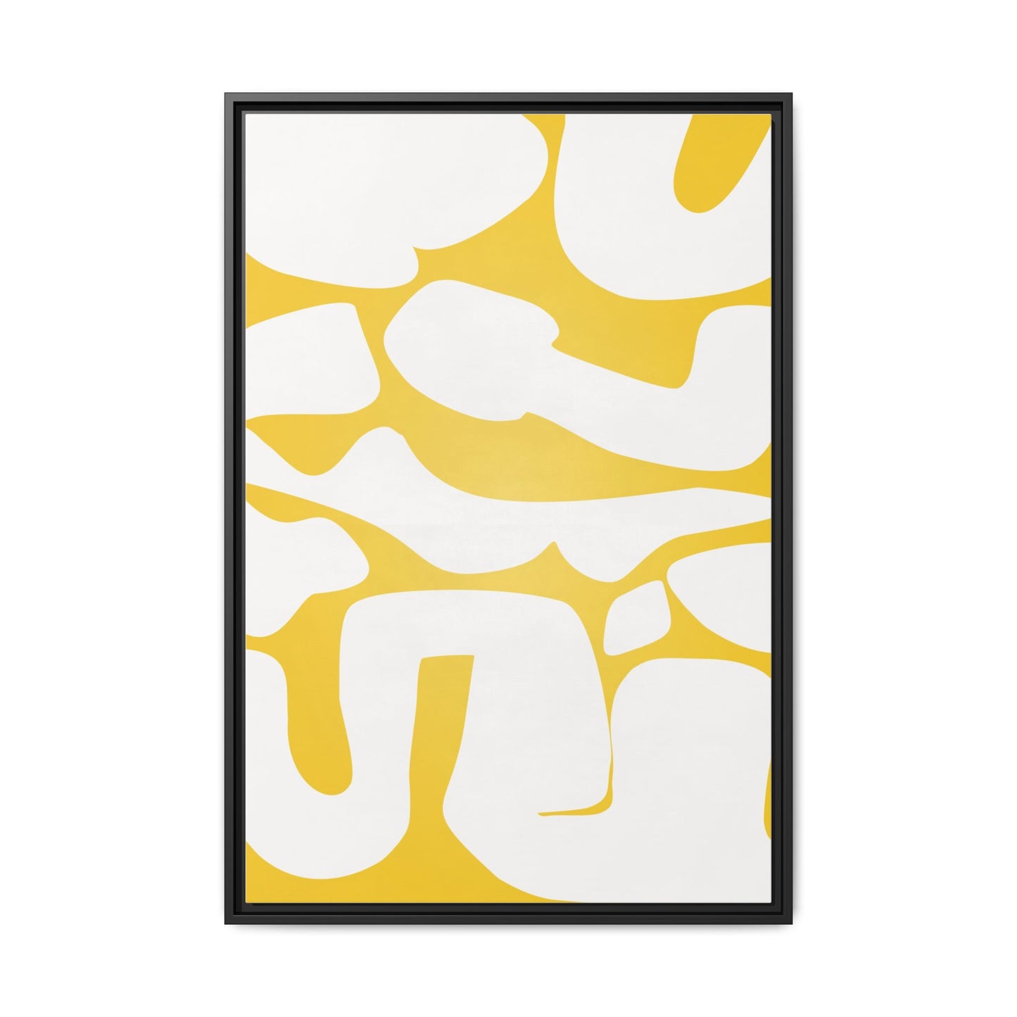 Abstract Yellow Art Print - Framed Matte Canvas Wall Decor