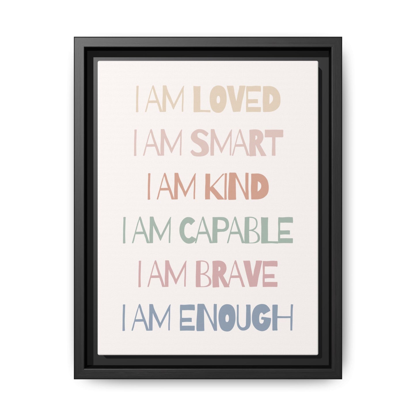 Inspirational Wall Art Print, Positive Affirmation Decor, Mindfulness Gift, Motivational Artwork, Home Office Wall Decor, Uplifting Canvas