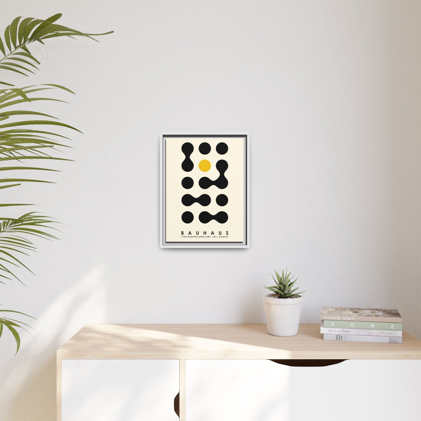 Bauhaus Inspired Framed Canvas Art - Modern Wall Decor