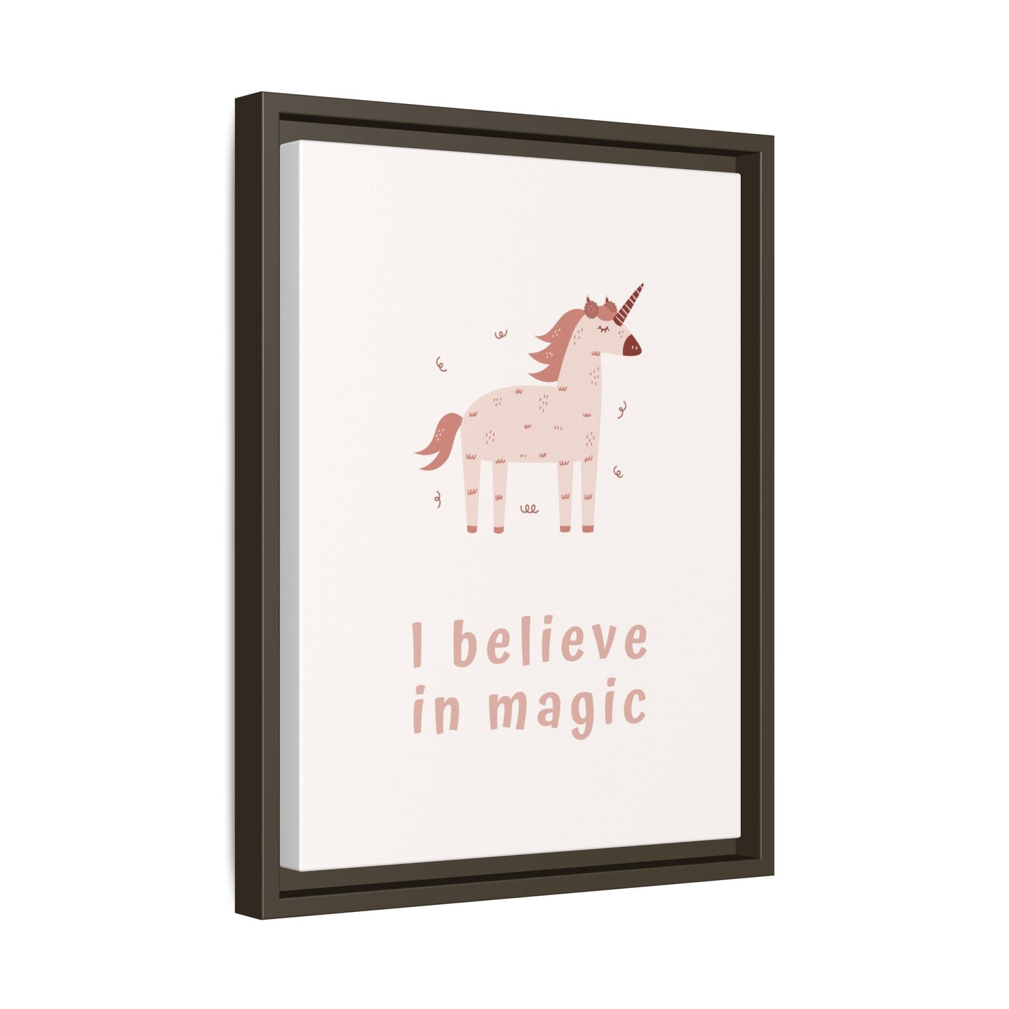 Framed Unicorn Art Print, Magical Home Decor for Kids, Whimsical Nursery Wall Art, Belief in Magic Poster, Gift for Unicorn Lovers