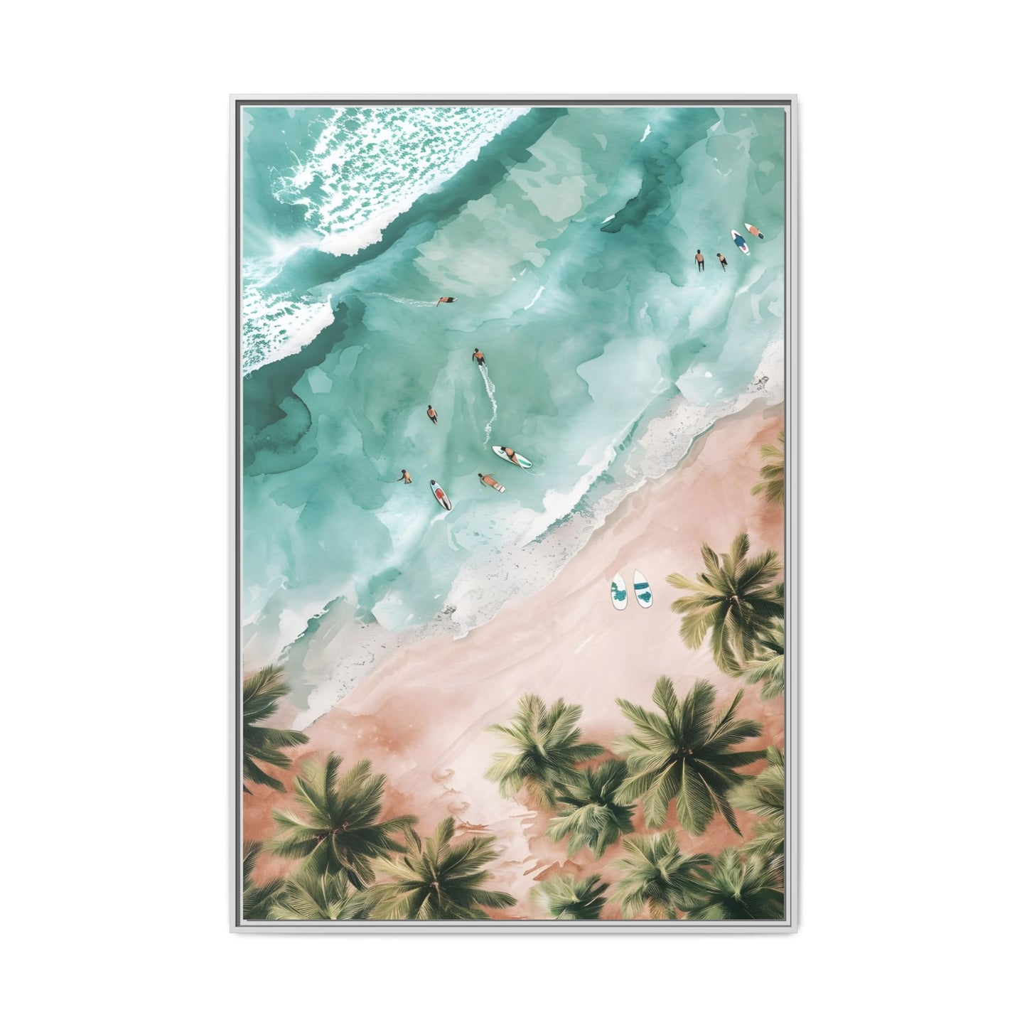 Tropical Wall Art Print, Coastal Decor, Beach Vibes, Framed Art, Summer Aesthetic, Gallery Wall Decoration, Gift for Beach Lovers