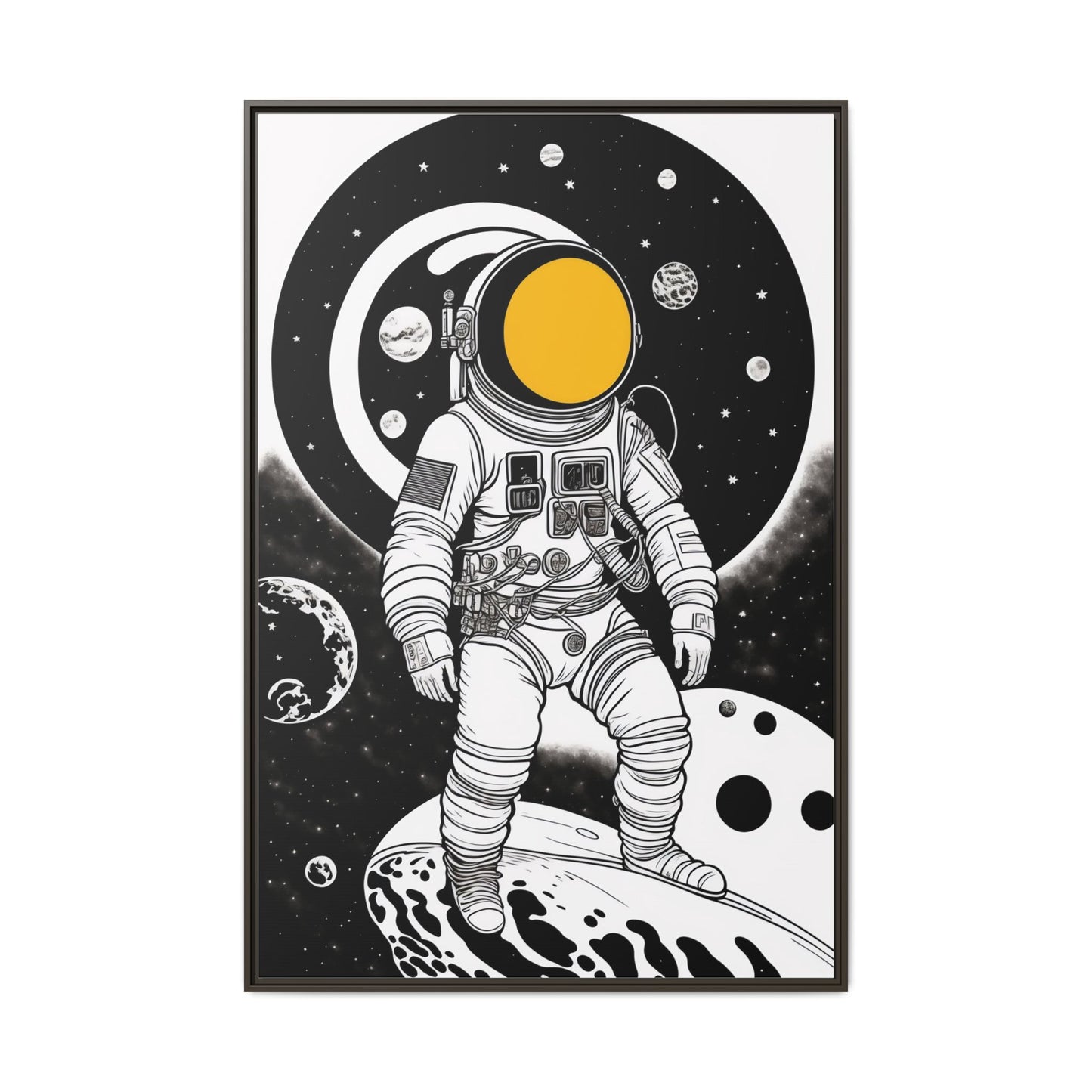 Astronaut Canvas Print, Cosmic Wall Art, Space Decor for Kids, Modern Home Decoration, Gift for Space Enthusiasts, Unique Astronaut Wall Art