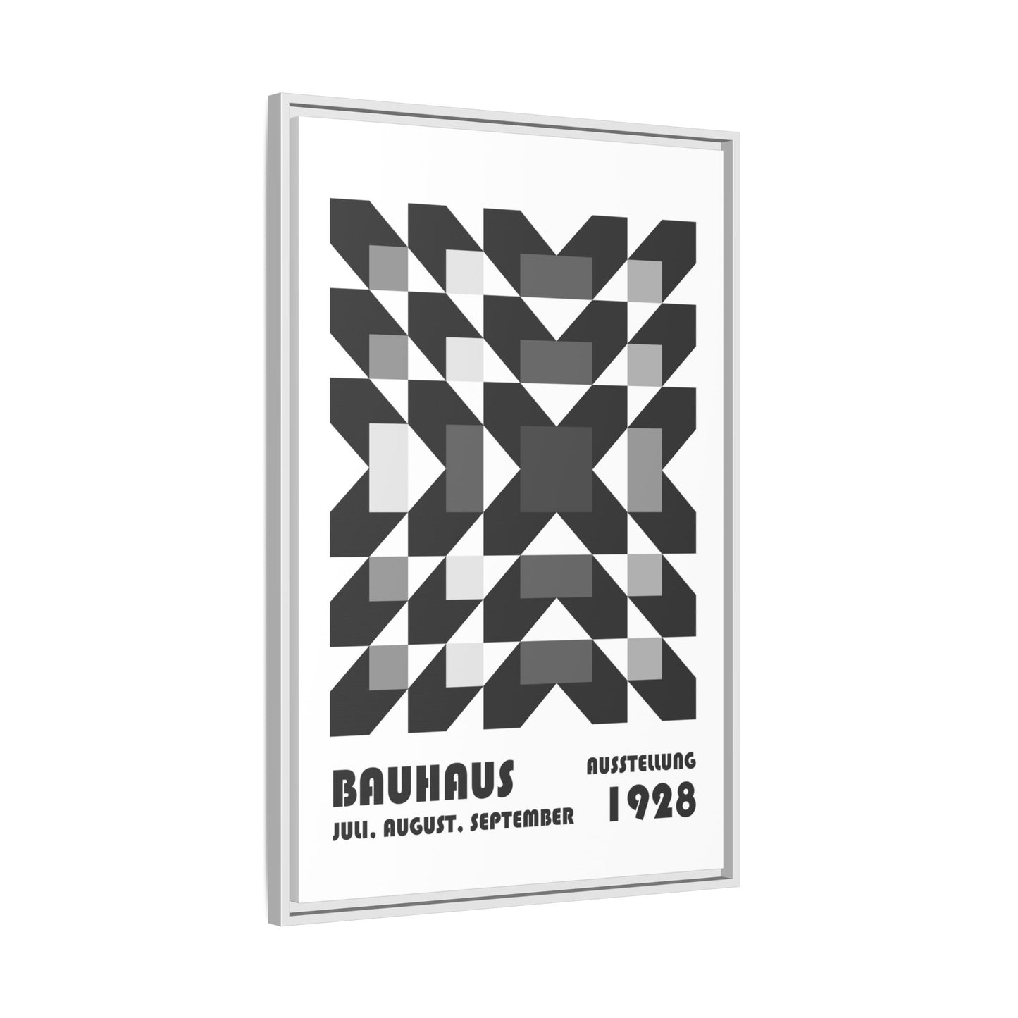 Bauhaus Abstract Framed Canvas Art - Modern Wall Decor for Design Lovers