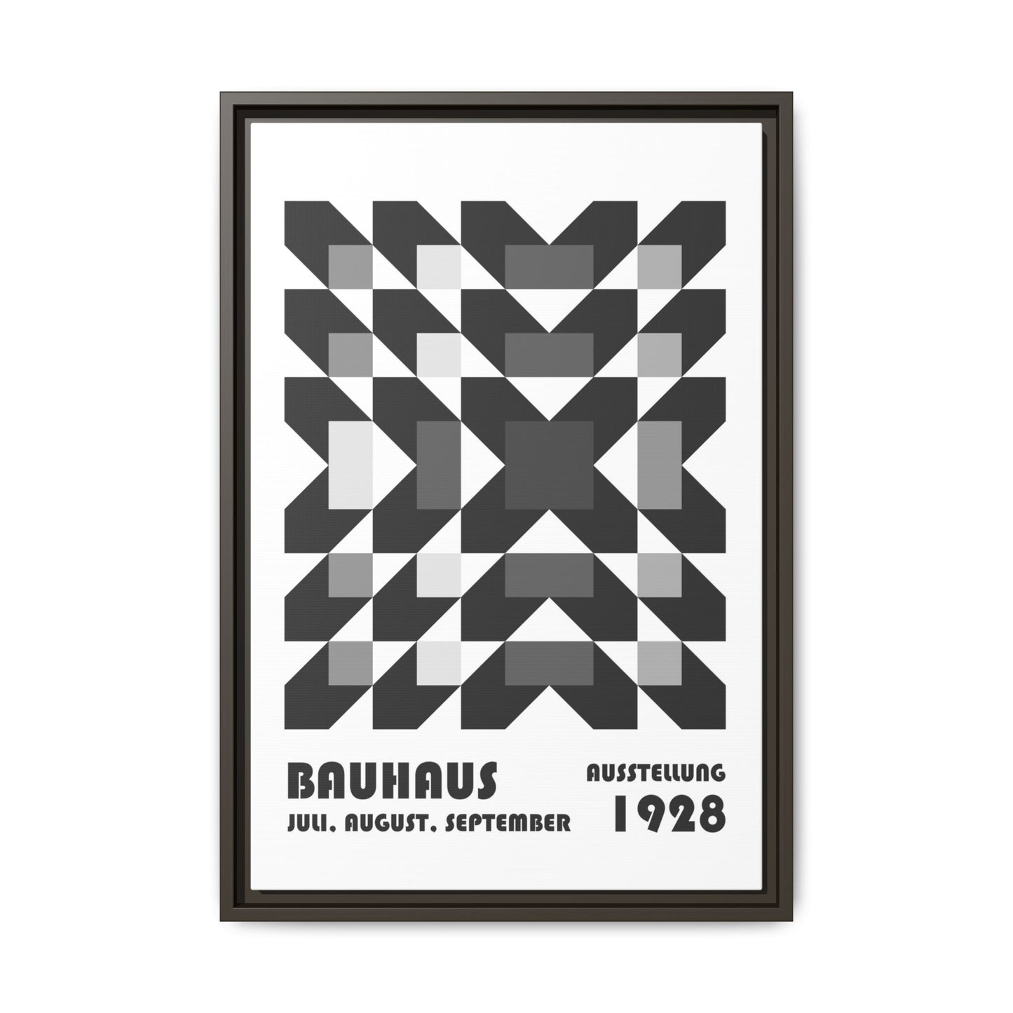 Bauhaus Abstract Framed Canvas Art - Modern Wall Decor for Design Lovers
