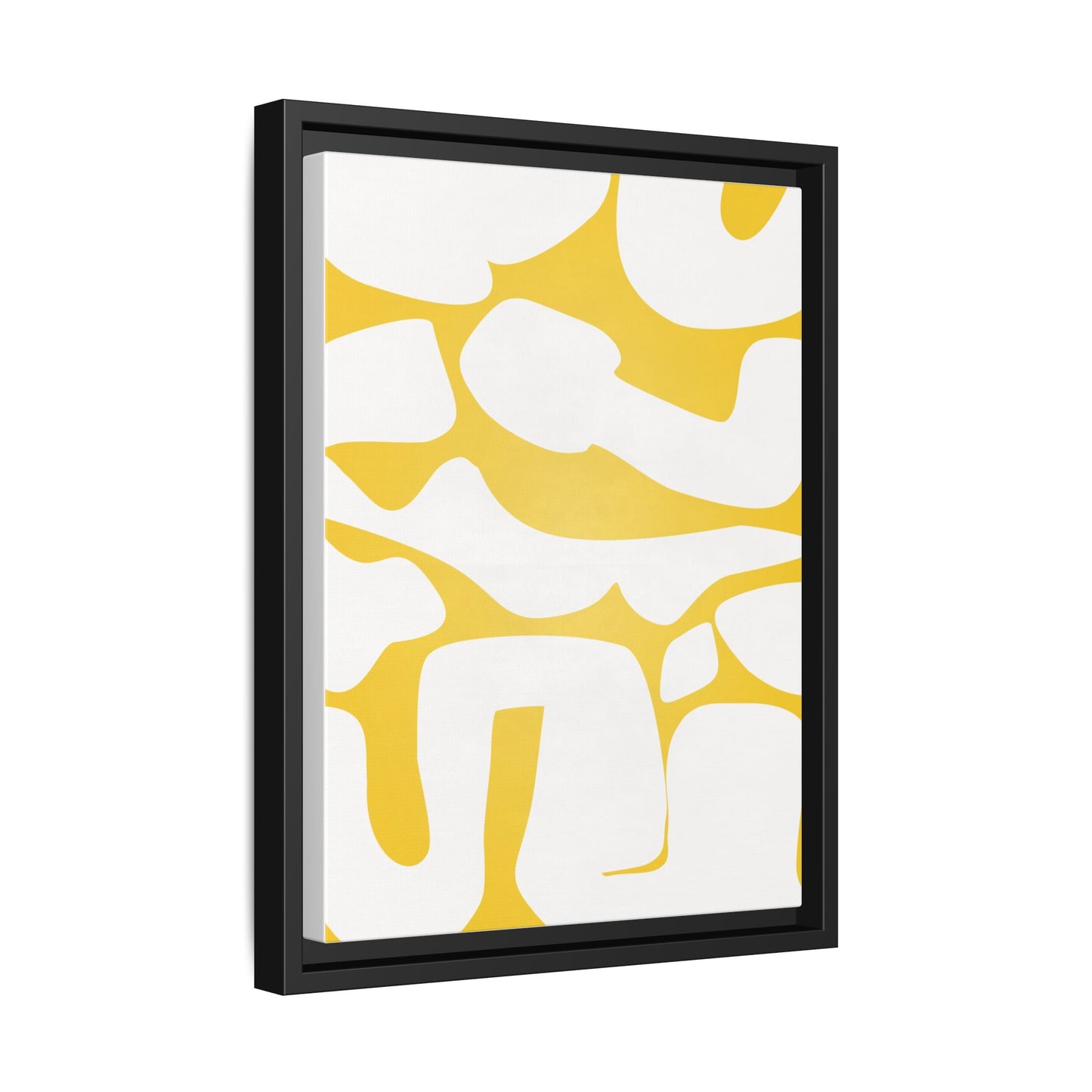 Abstract Yellow Art Print - Framed Matte Canvas Wall Decor